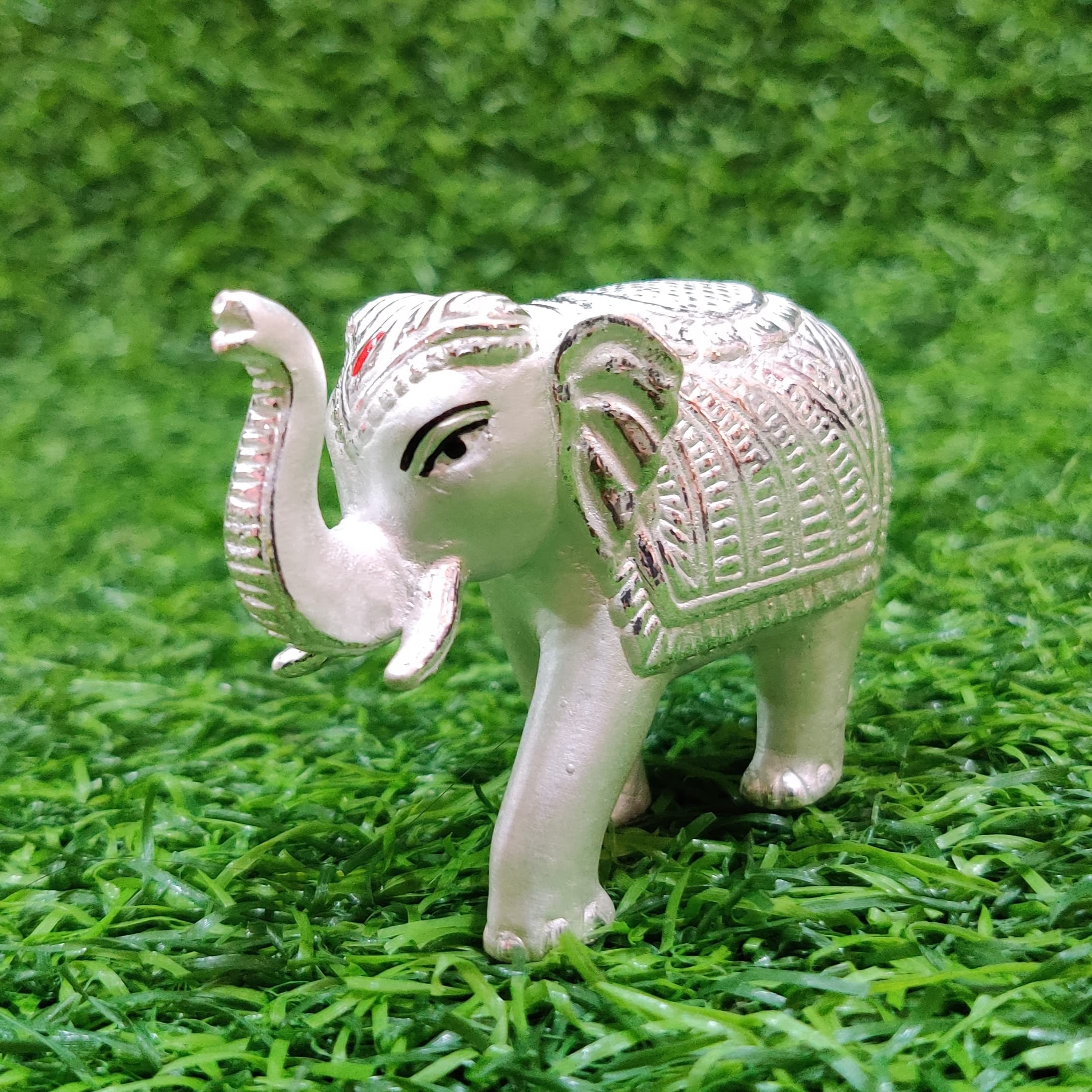Elephant Haathi 99% Pure Silver Hollow Idol Statue for Home Decoration Gift
