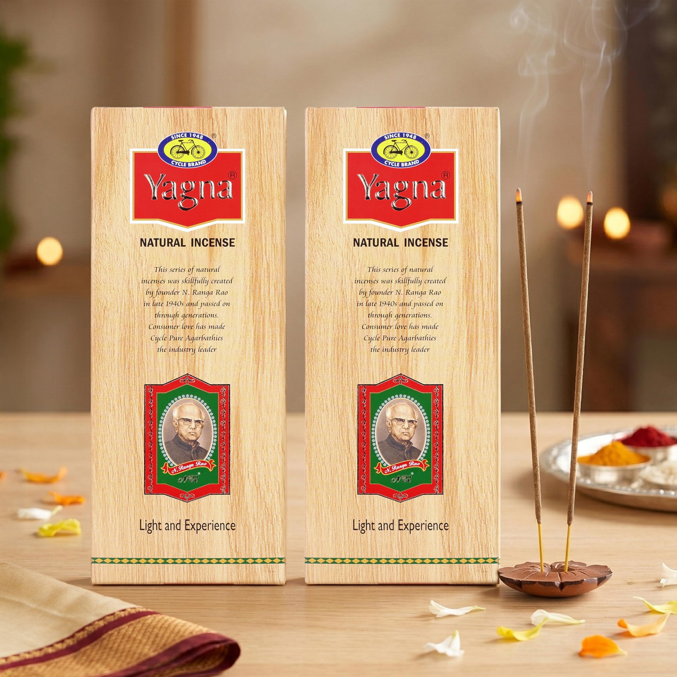 Cycle Pure Yagna Incense Sticks Pack of 2, (70gm Masala Agarbatti Sticks) || Sandal Floral Fragrance || Special Long Lasting Agarbatti for Puja, Havan, Rituals