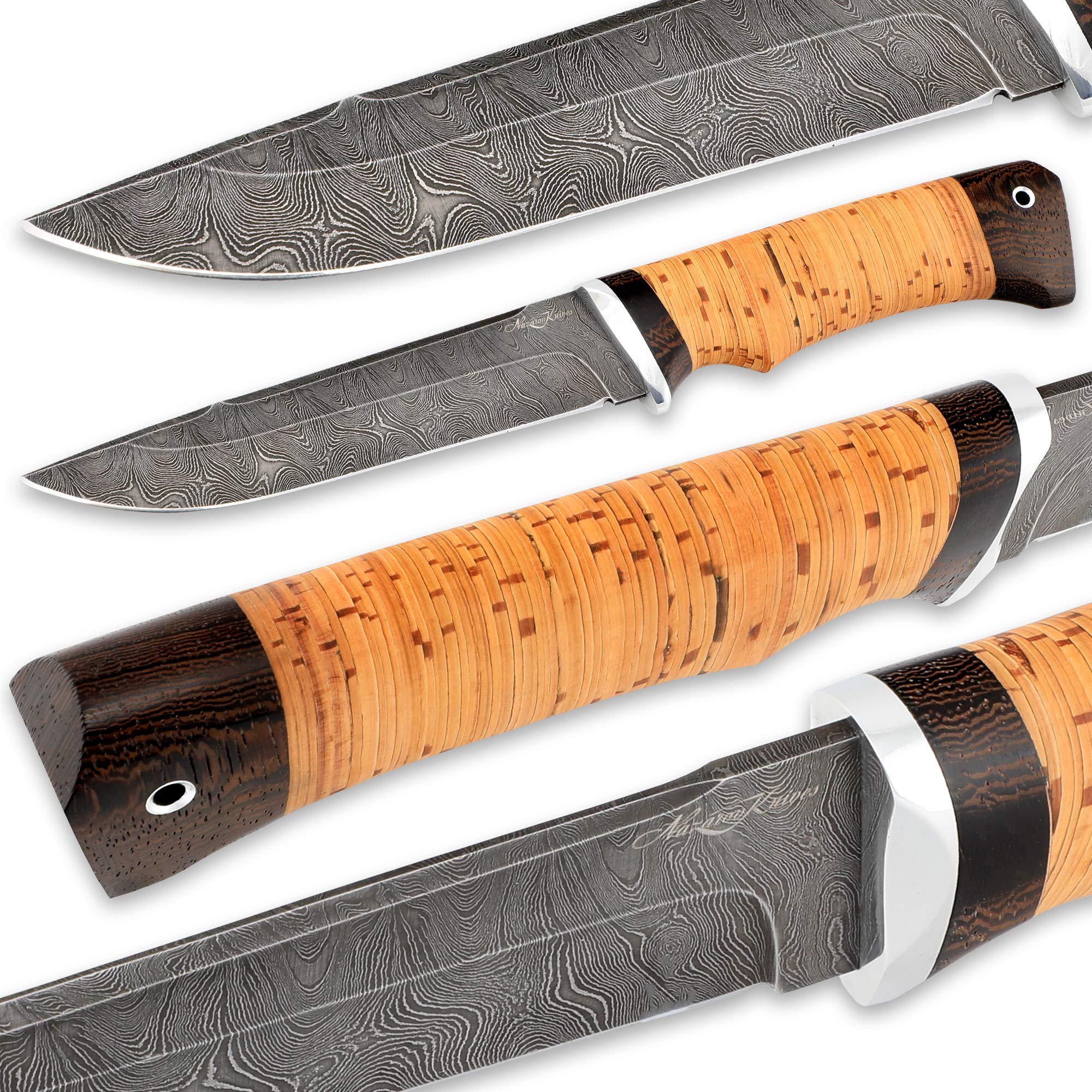 Hunting Knife Damascus Knife Skinning Knife for Hunting Real