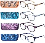 EYEGUARD Verres de lecture 4 Pack Fashion coloré lecteurs pour les femmes