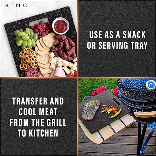 Miniatura 7 de BINO Tabla de cortar  Tabla de cortar de 3 piezas  Plástico sin BPA, duradera, multiusos, de doble cara, apta para lavavajillas, fácil de limpiar