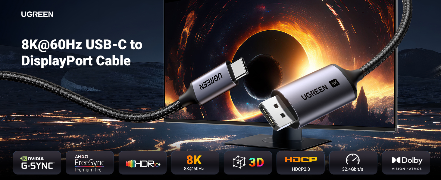 Cable Matters – Cable 60Hz USB-C Para DisplayPort 4K Compatible Con Puerto Thunderbolt 3 Negro 201036 Blk 18m Colombia