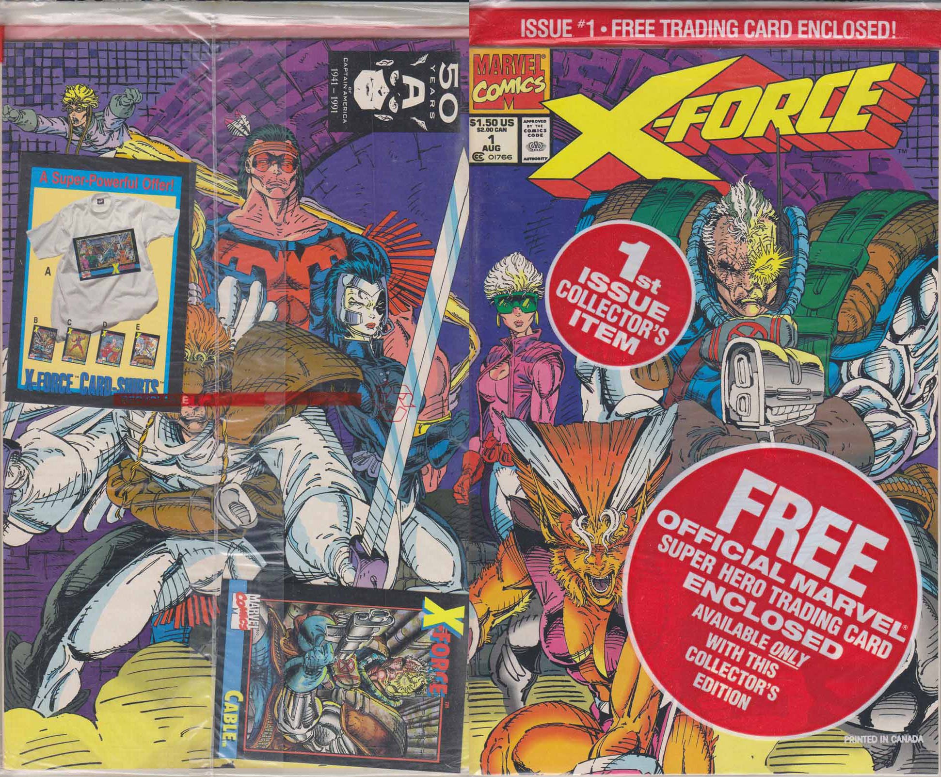 Amazon.com: X-Force #1A VF/NM ; Marvel comic book  Cable Card :  Collectibles & Fine Art