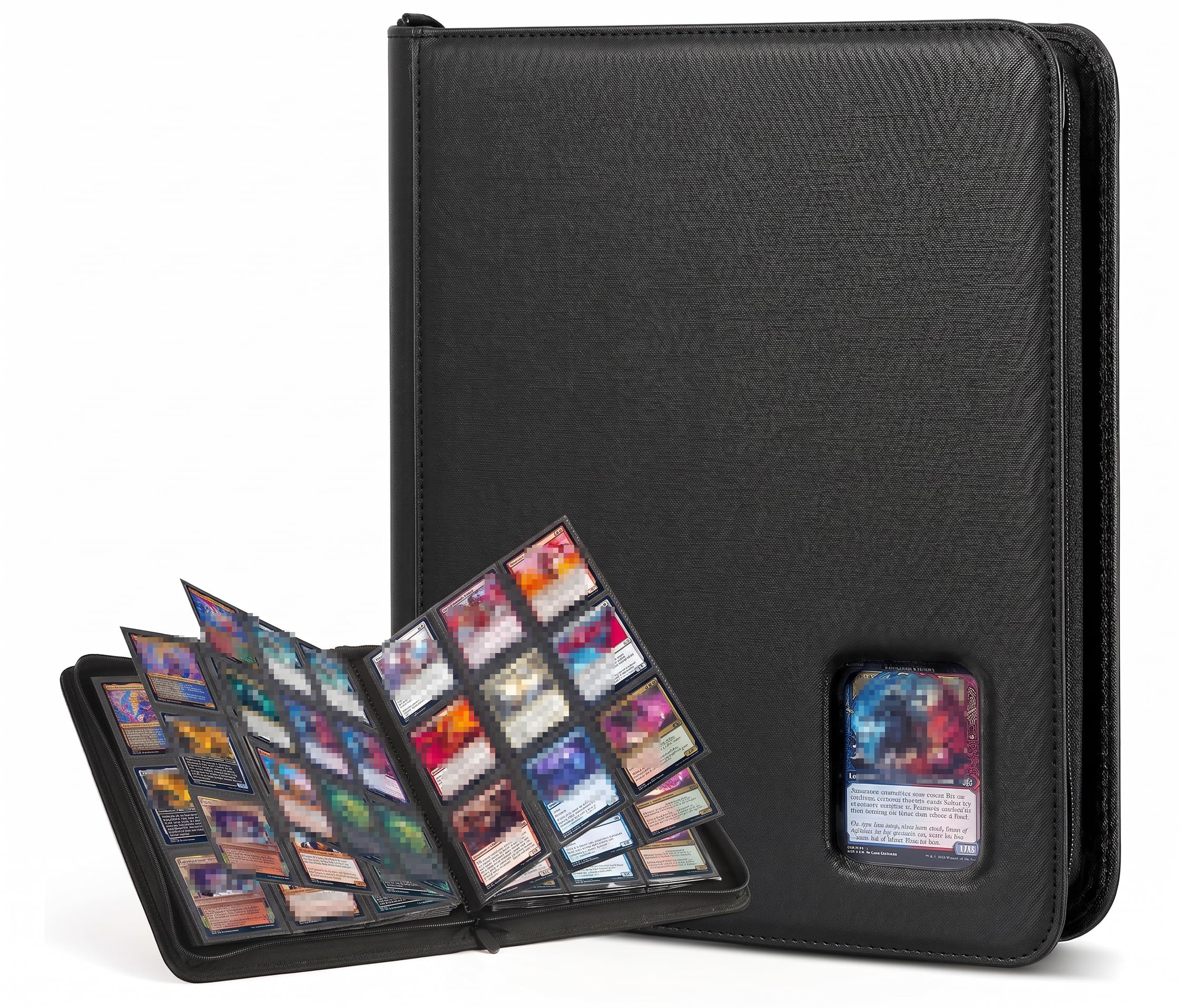 Classeur Toploader pour Cartes, 360 Porchettes Album Carte, 8.5 x 11 cm Album de Collection pour Cartes, Classeur Carte avec Fenêtre d’Affichage