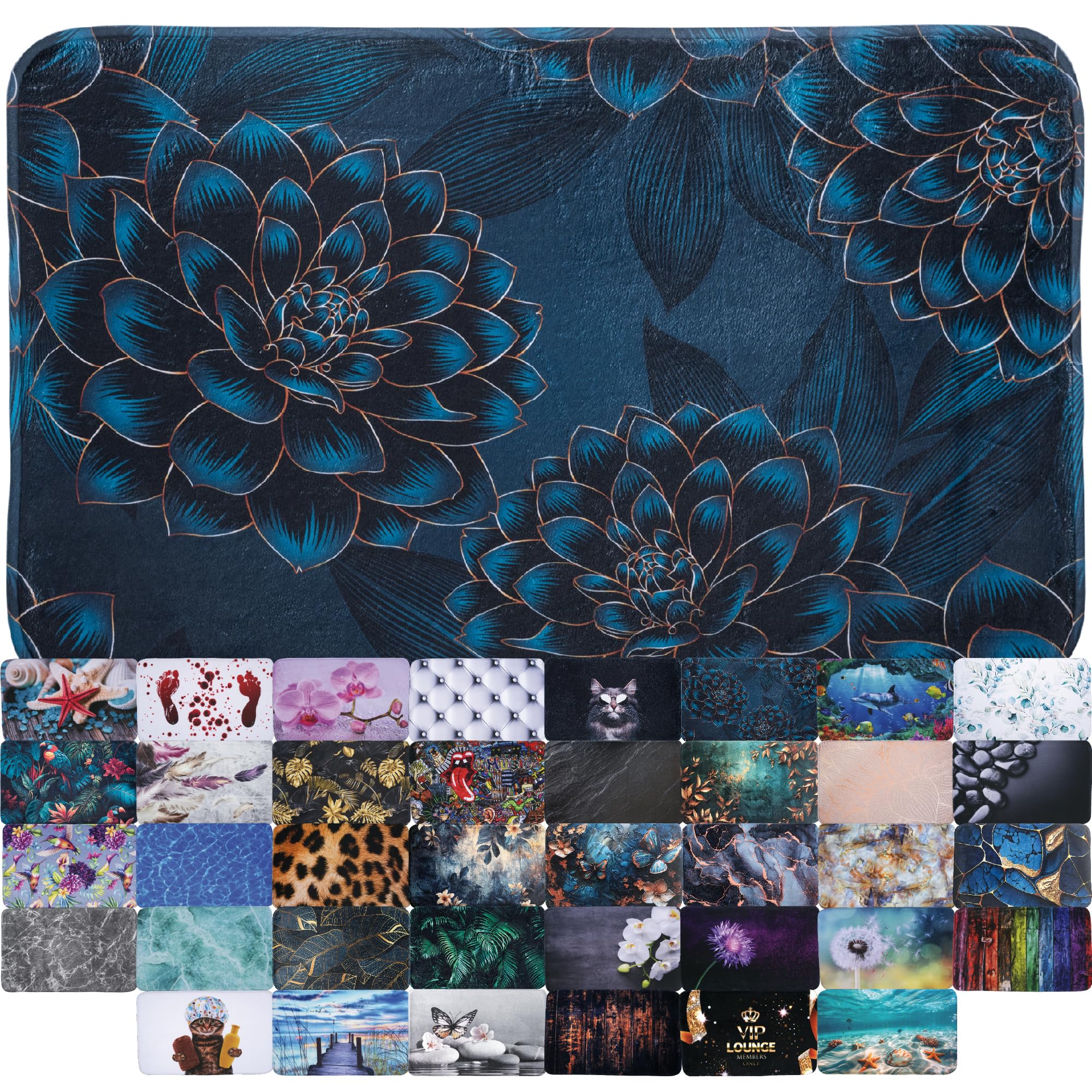 Sanilo Bath Rug I Wide Choice of Beautiful Non-Slip Bath Mats I I Super soft I Quick-drying I Washable (Dahlia, 50 x 80 cm) — image 1