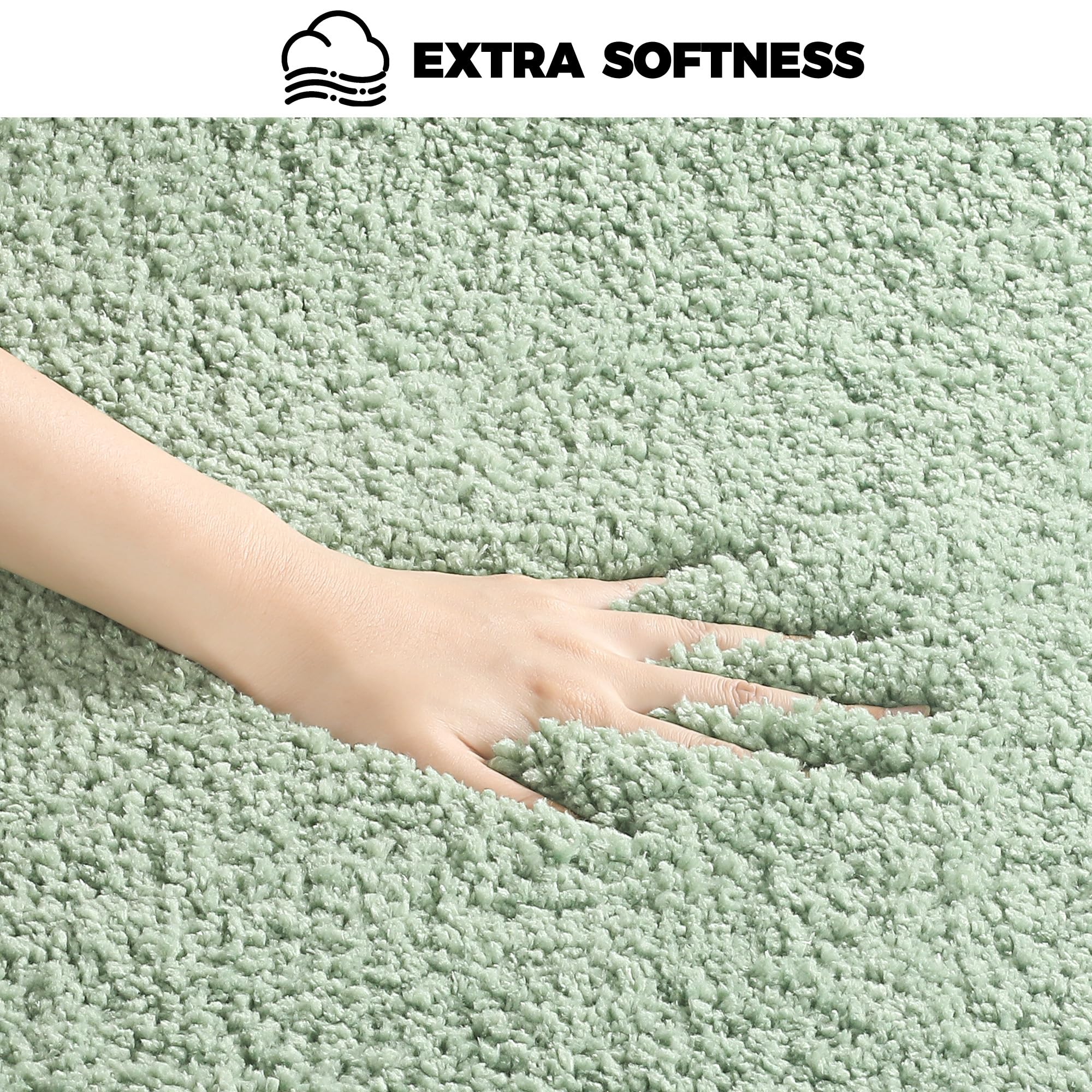 Alfombra de Baño 50x 80 cm, Alfombras de Baño Antideslizantes Alfombra de Ducha de Microfibra Suave, Alfombra de Baño Lavable de la Máquina Absorbente de Agua