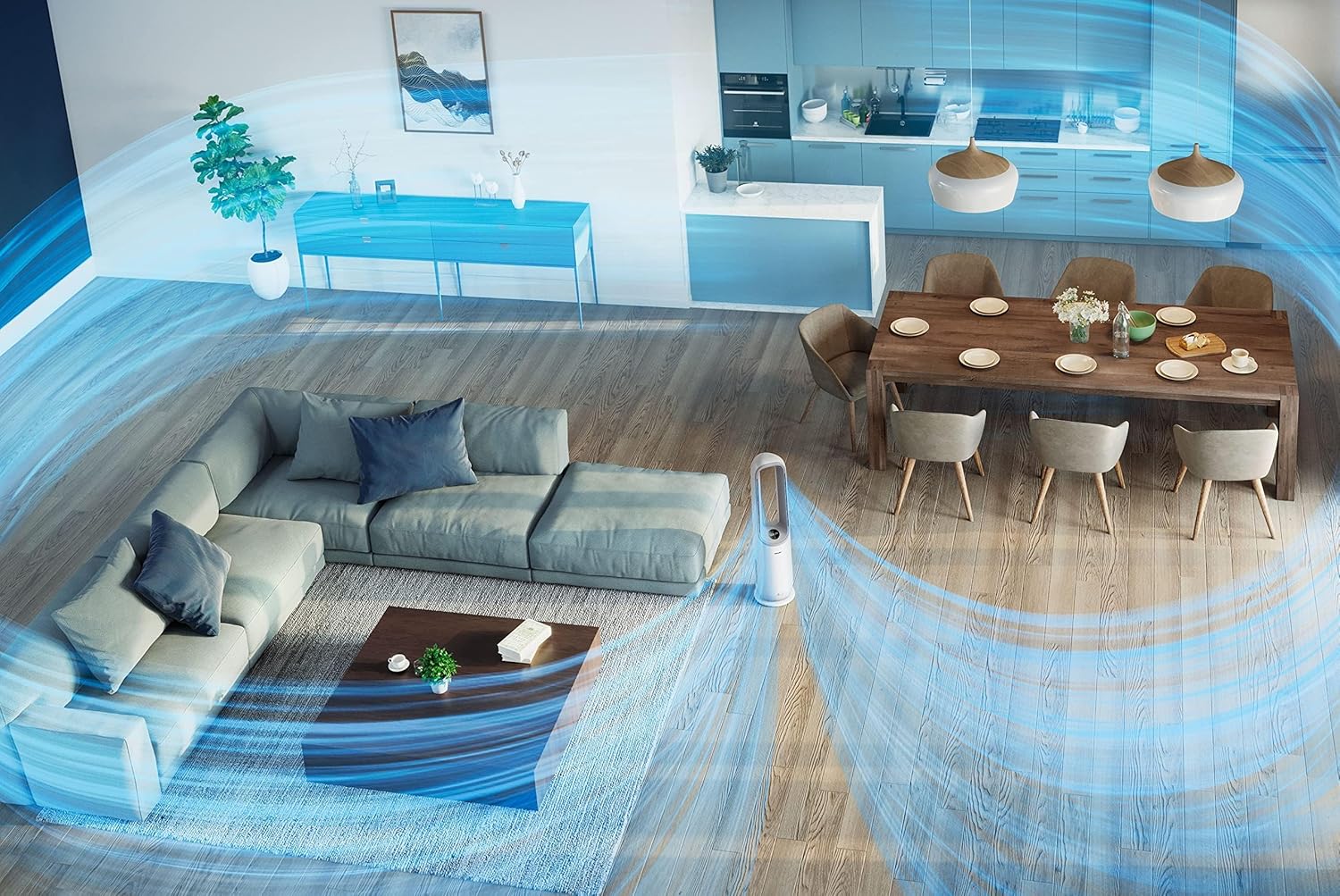 Philips Air Performer circulating air throughout a large room