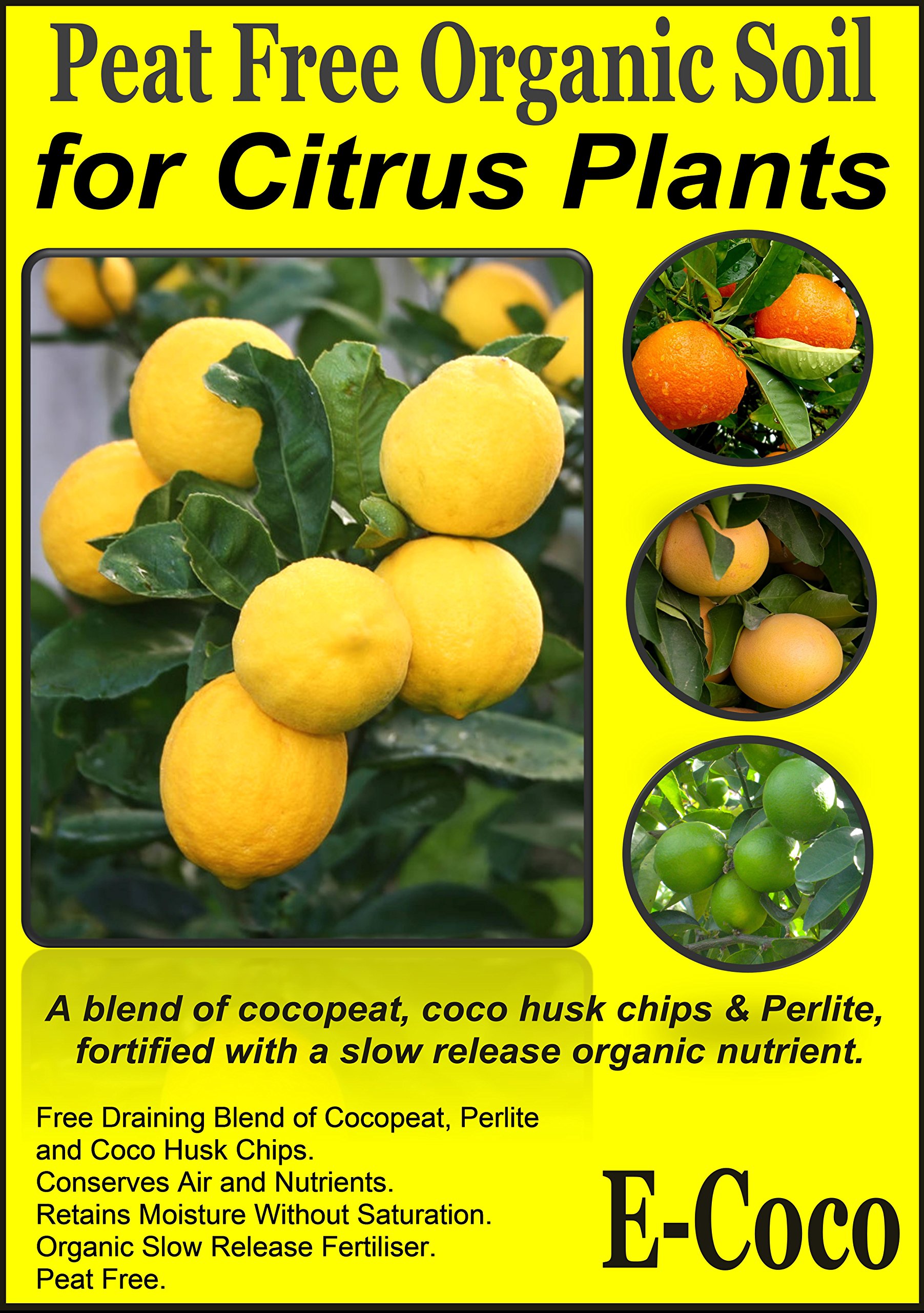 Citrus Tree, Plant Compost with Perlite, Citrus Soil for Lemon, Orange & Lime Trees & Plants (80 litres)