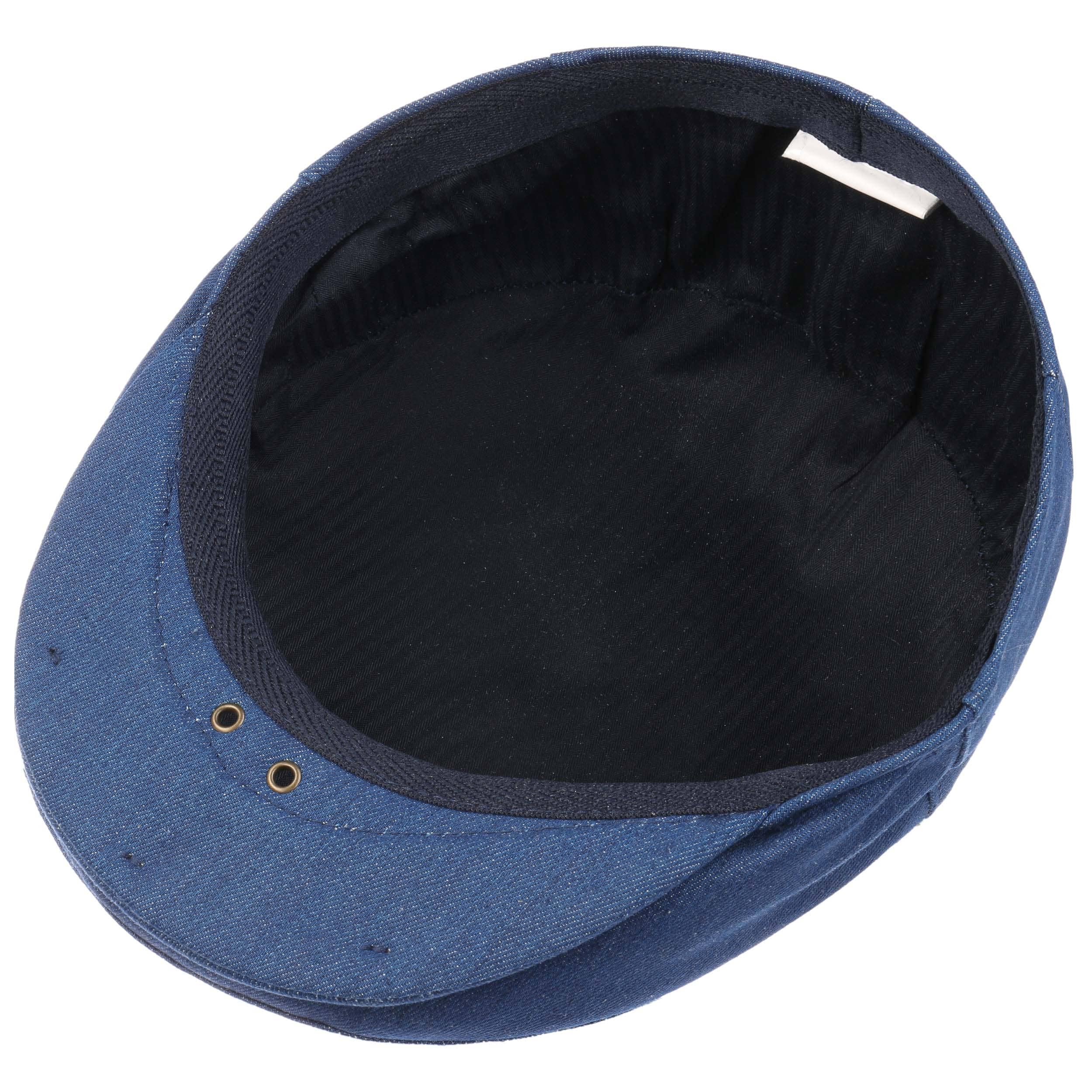 Lipodo Inglese Jeans Flatcap Schirmmütze Uni einfarbig Made in Italy Damen Herren Frühling Sommer