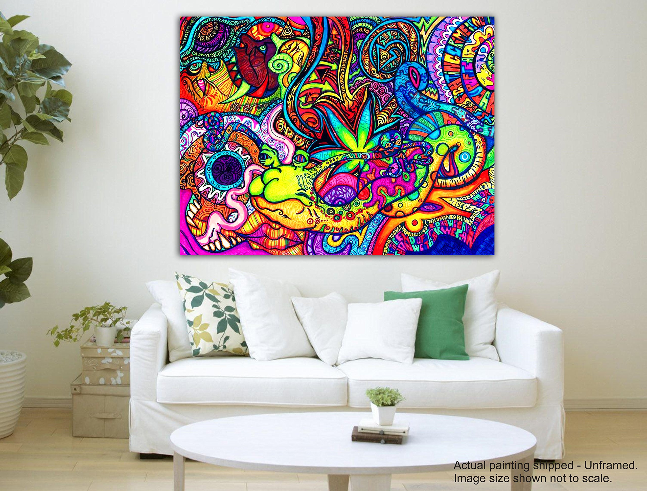 石田　キャンバスボード Amazon.co.jp: Tamatina キャンバス絵画 - アシッドドリーム