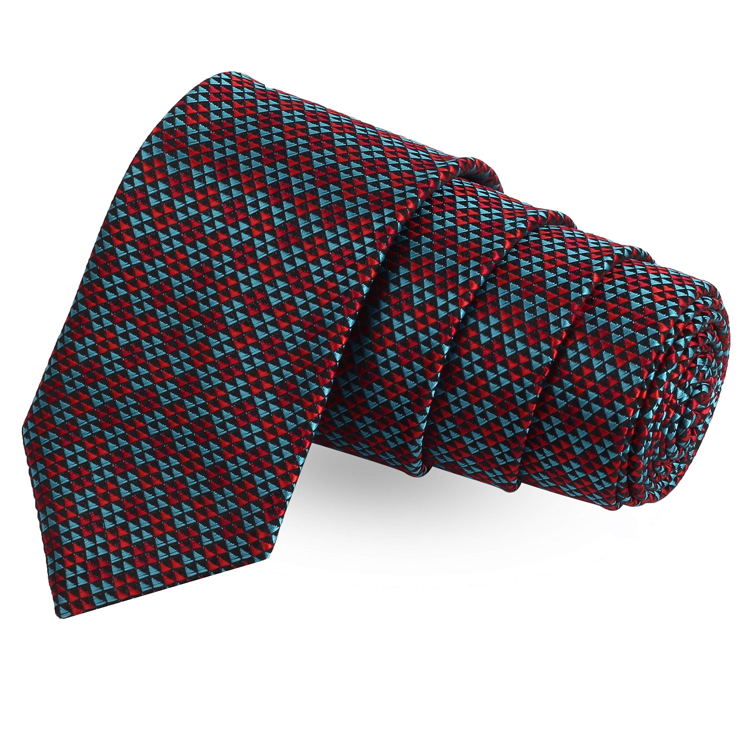 peluche The Prymic Cut Red Colored Microfiber Necktie For Men-picture-36