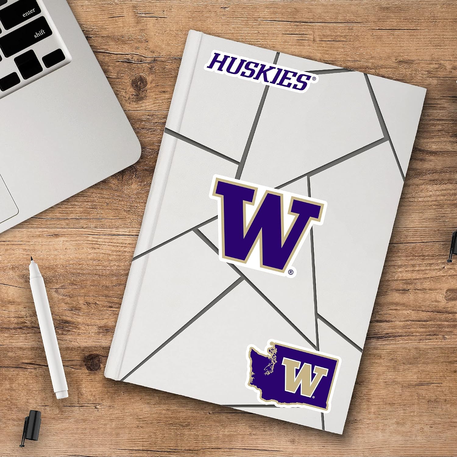 FANMATS NCAA University of Washington 3 Piece Decal Set Purple