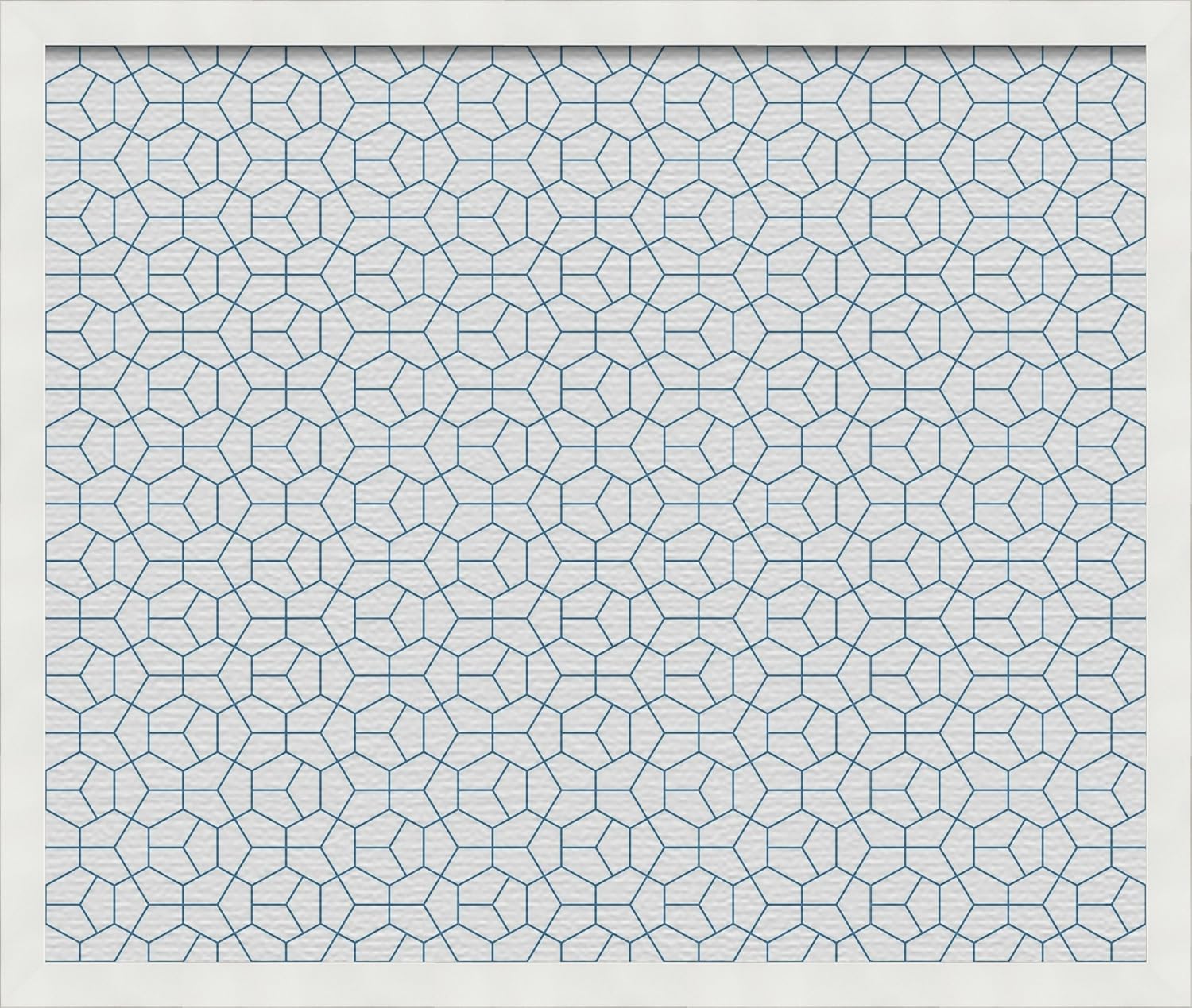 PinPix 24x24 inch Cork Bulletin Board. This Decorative Framed Pin Board Comes with Modeco Hex Black Design and Satin White Frame. Ideal for Home, Office Decor or School (PinPix-1539)