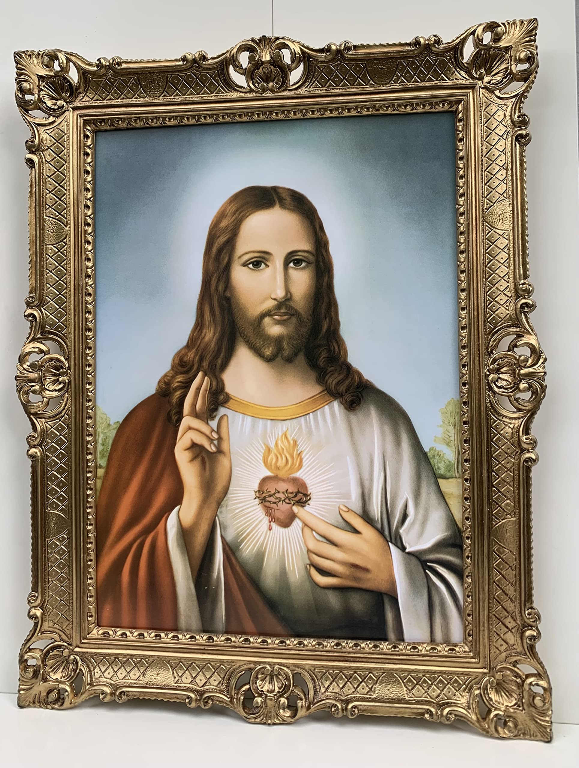 Handbeschilderd icoon - Doopsel van Jezus Christus in de