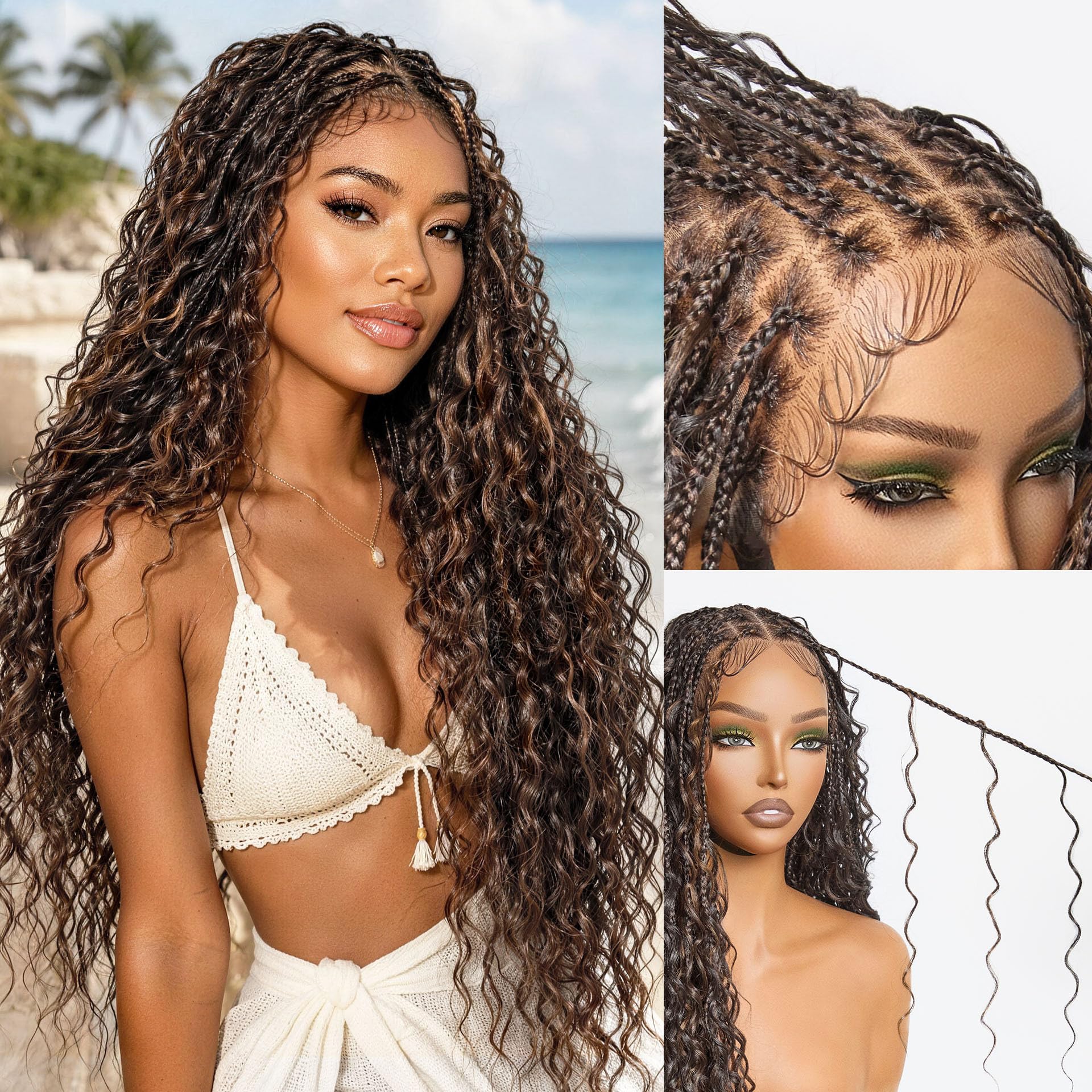 Photo 1 of Frodio Full Lace Boho Braided Wig