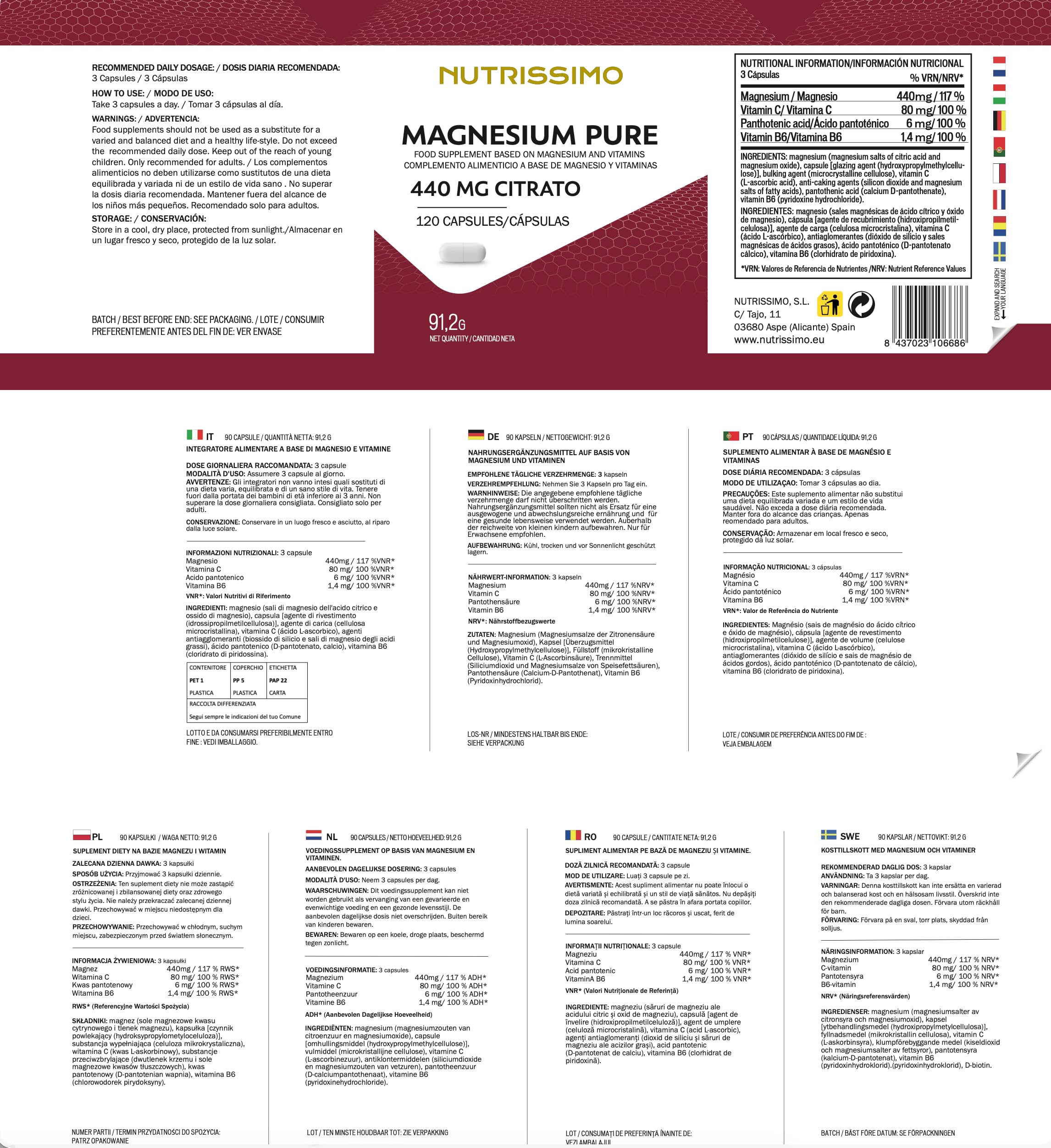 MAGNESIO suplement diety w kapsułkach 120 kapsułek