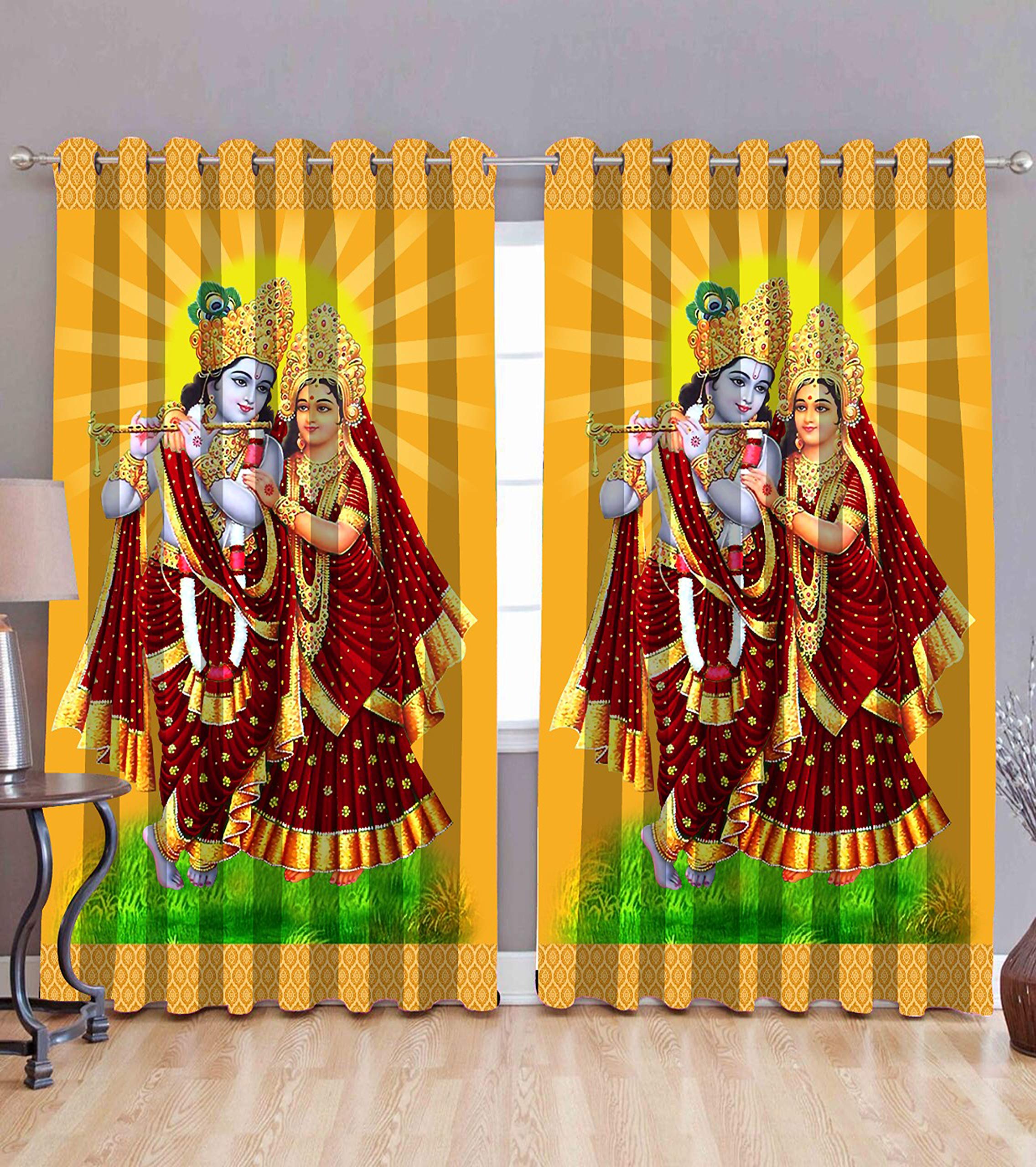 Buy JUPON Premium 5D Print Technology Temple Curtain Made by Pure
