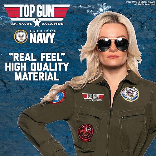 Miniatura 4 de UNDERWRAPS TOPGUN - Disfraz de piloto de combate con licencia oficial de la Marina de EE. UU