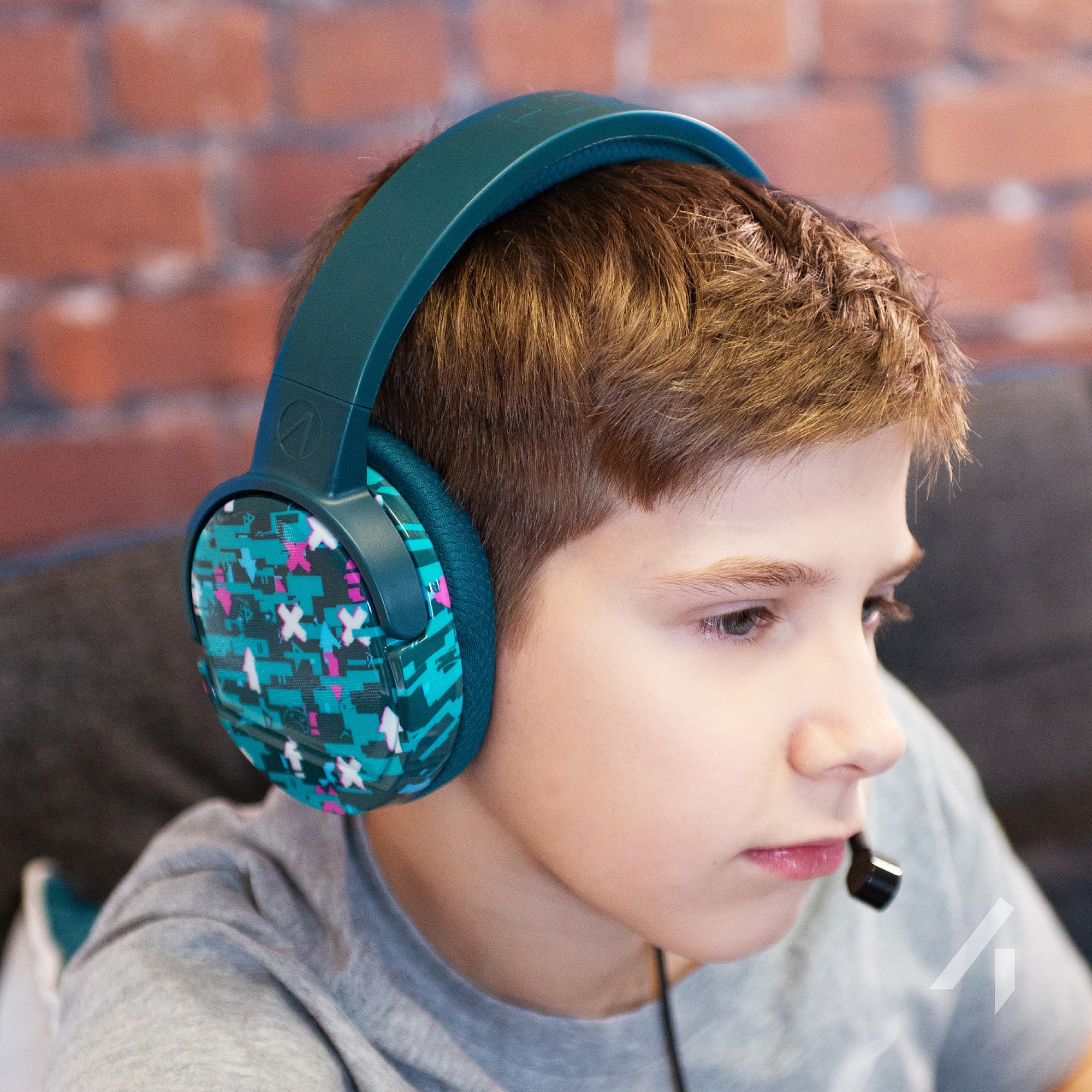STEALTH Auriculares Gaming Panther Glitch - Verde Azulado, Over Ear compatibles con PS4/PS5, Xbox, Switch, PC con micrófono Flexible, Jack de 3.5mm, Cable de 1.5m, Ligero, cómodo y Duradero
