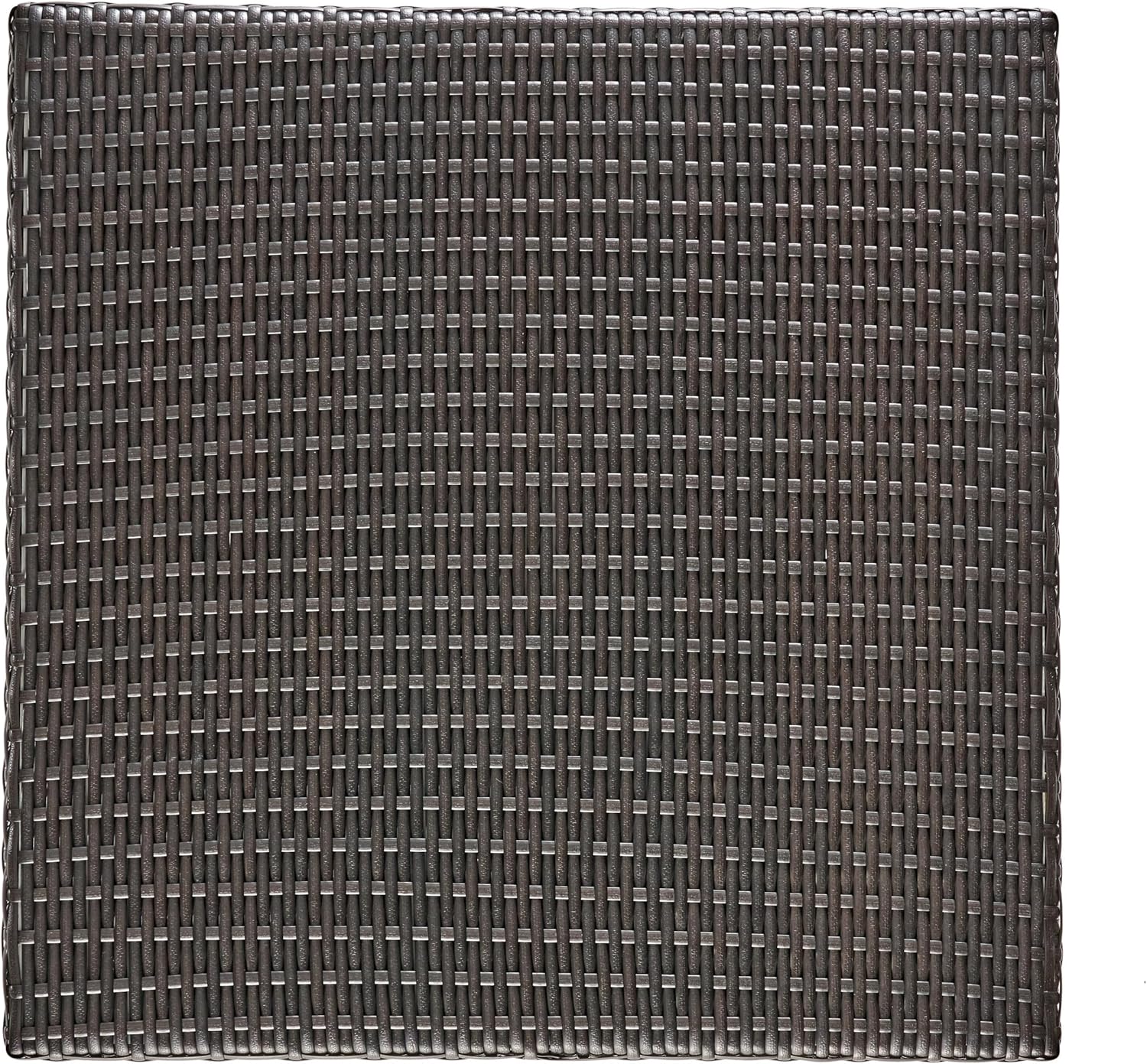 Square Wicker Bar Table Rattan Construction for Patio Bistro Garden Dining Area