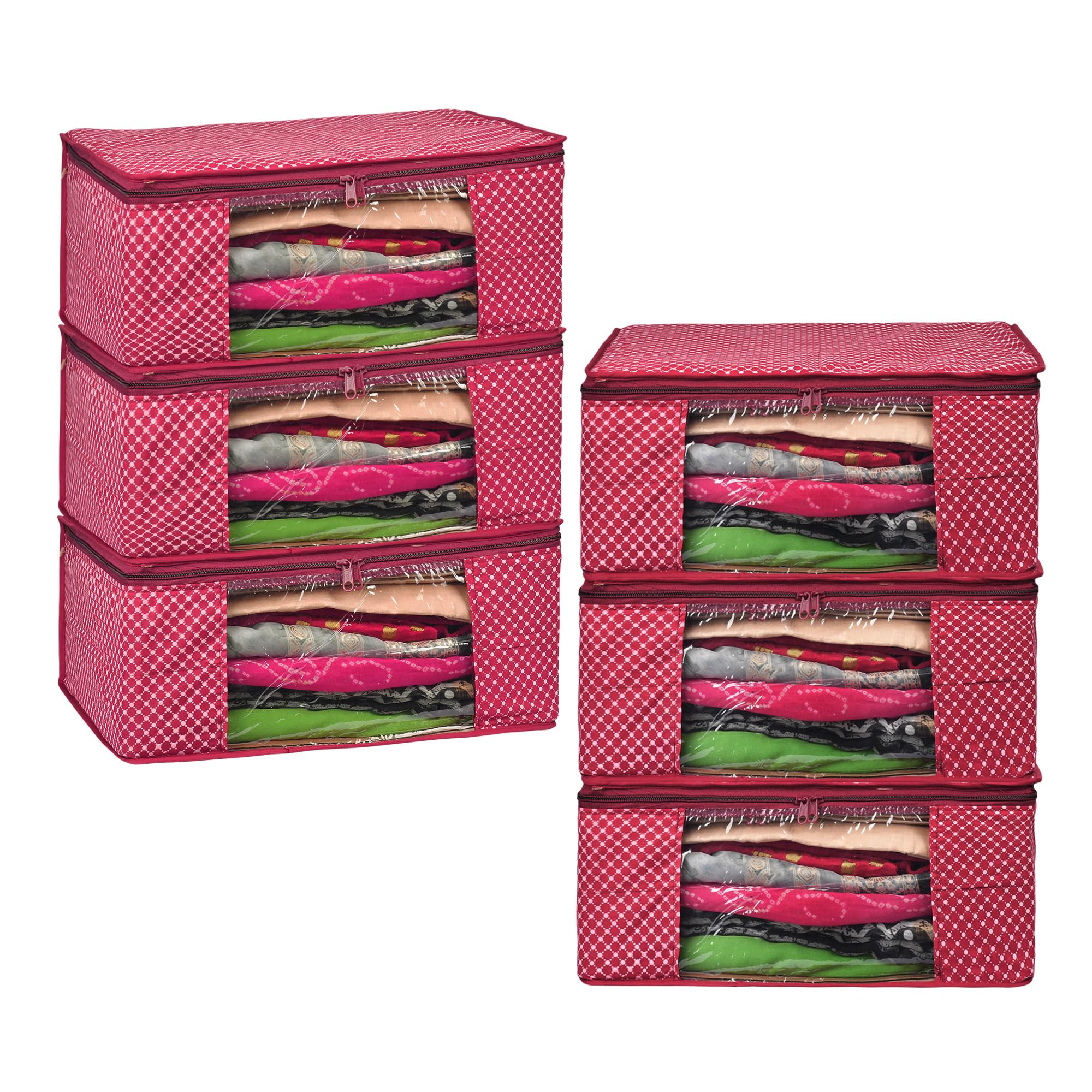 See full amazon price history chart for Kuber Industries (Set of 6) Saree Organizer for Wardrobe - Foldable Cloth Storage Box for Clothes | Petticoat | Sari | Lehenga | Dress - Almirah & Underbed Bags with Zip Cover (Printed) (Rani Red) Kuber Industries (Set of 6) Saree Organizer for Wardrobe - Foldable Cloth Storage Box for Clothes | Petticoat | Sari | Lehenga | Dress - Almirah & Underbed Bags with Zip Cover (Printed) (Rani Red) (B0CYX3XP7N) Amazon Price History, Amazon Price Tracker