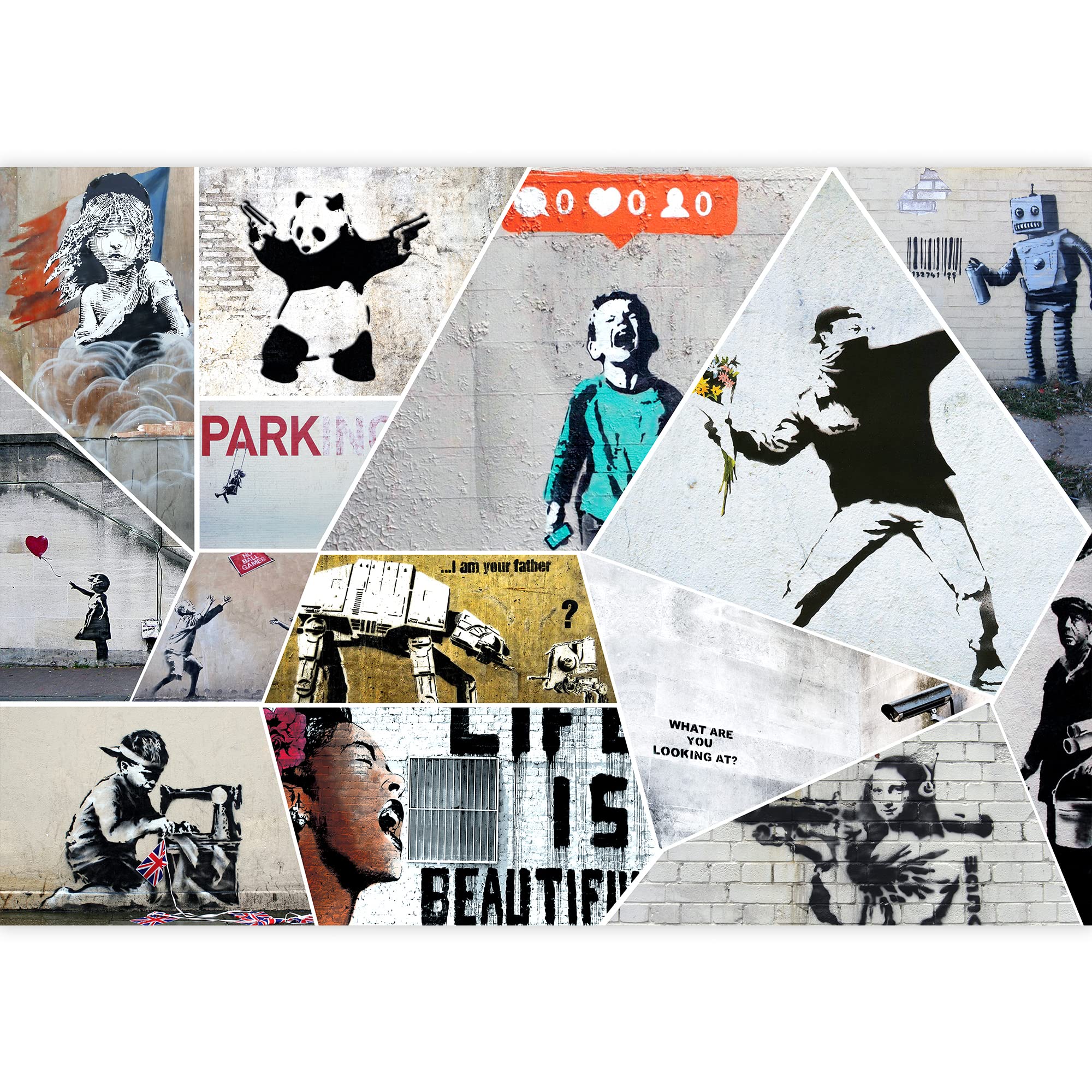 Amazon.com: wall26 Peel and Stick Wallpapaer - Banksy Art Series