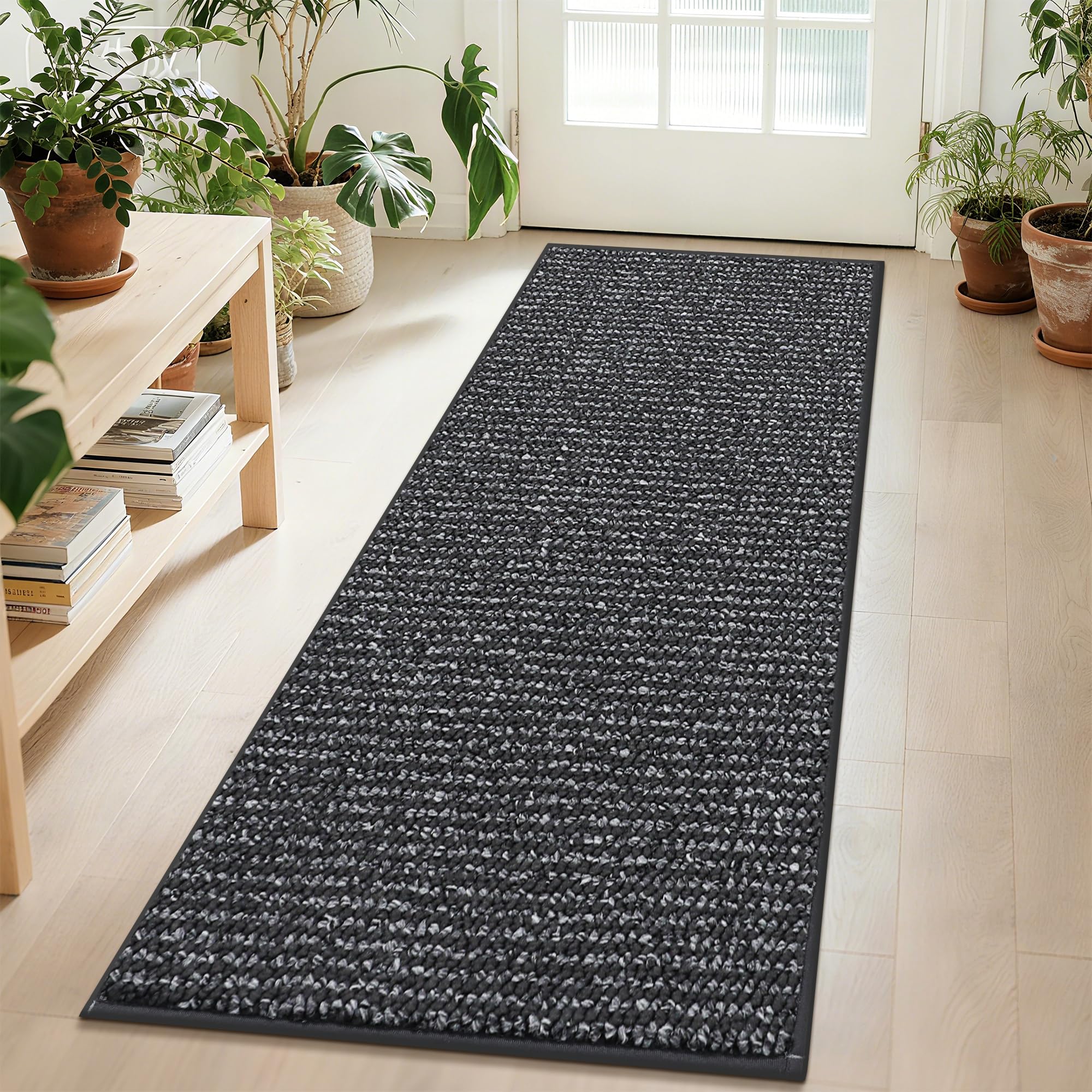 BEQHAUSE Hallway Runner Rugs 2x6, Hallway Rug Non-Slip Washable(Rolled-Up NO Creases), Runner Rug Absorbent Stain Resistant Hall Rug Carpet Runner,