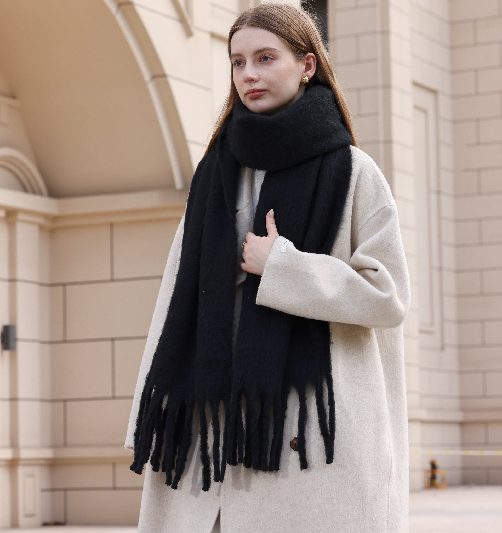 Amazon.com: Wander Agio Cashmere Feel Scarf Long Pashmina Shawls