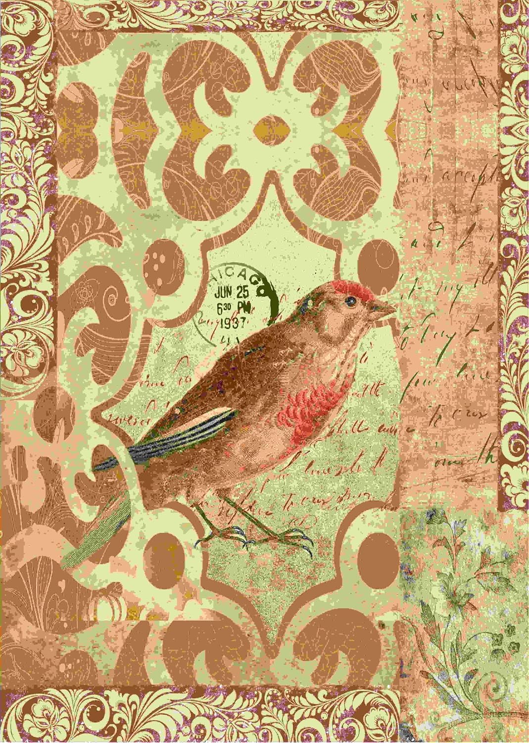 Mesartdecoupage Self-Adhesive Rice Paper for Decoupage - Animal Patterned Decorative Sheets - DIY Crafting, Scrapbooking, Home Decor - Peel and Stick, No Glue Needed - Vintage, Elegant, Romantic