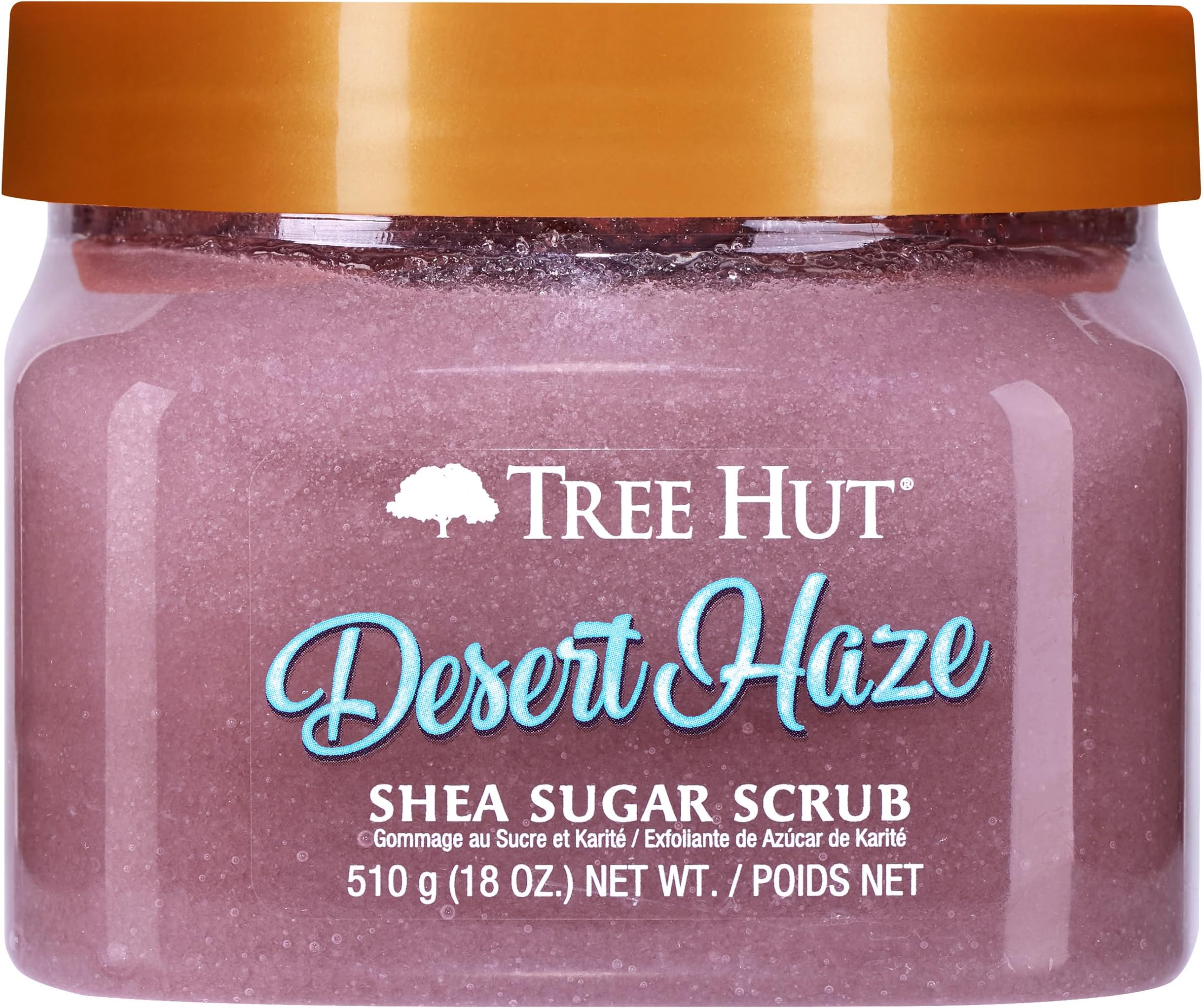 Tree Hut Desert Haze Shea Sugar Scrub, Exfoliating, Hydrating & Moisturizing Body Scrub with Shea Butter & Nourishing Essential Oils, Smooth & Soften Skin, 18 oz