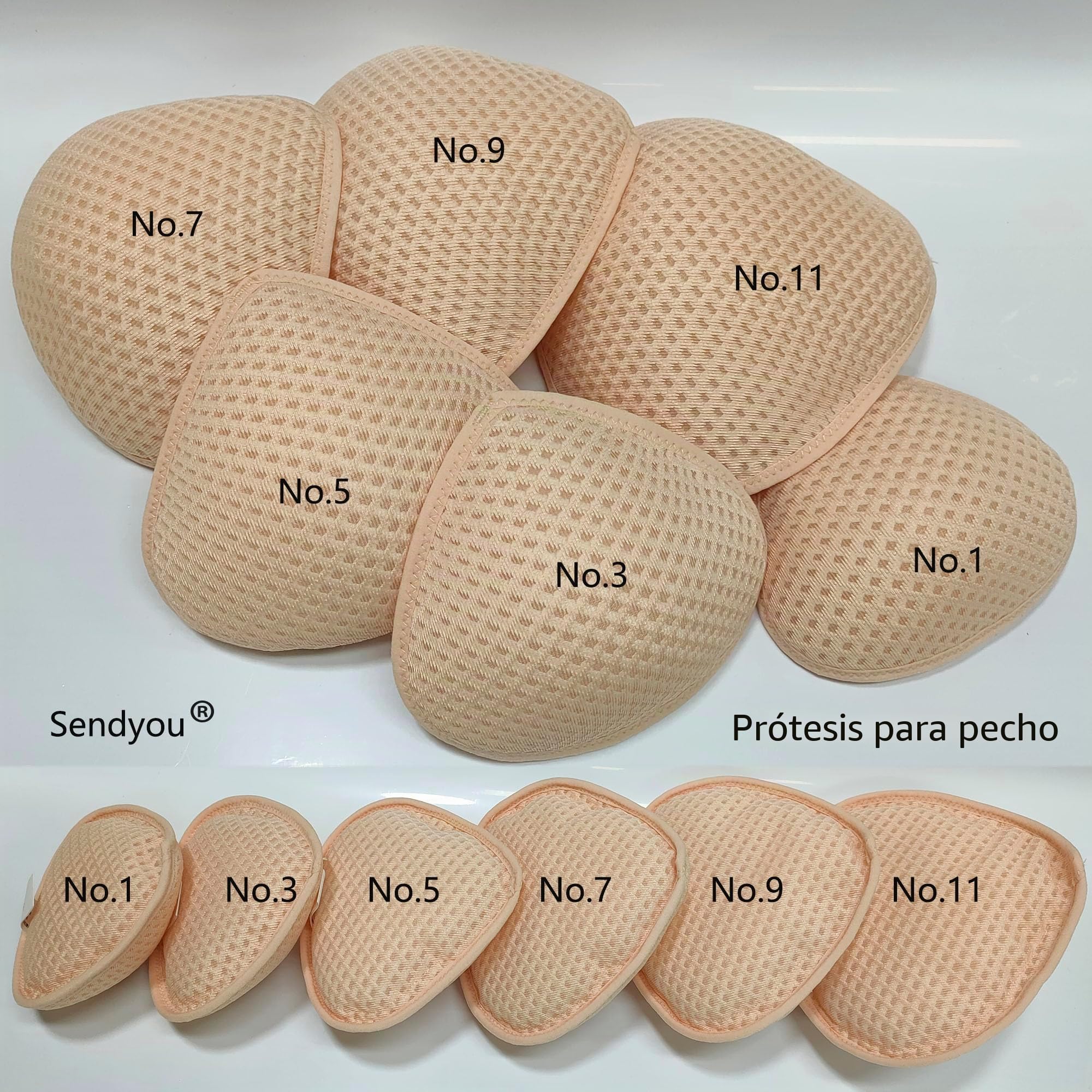 ES86 Prótesis Mamaria para Mastectomía Mujeres Bolsillos Sujetador Relleno Silicona Alto Nivel Transpirable Mar Nadar