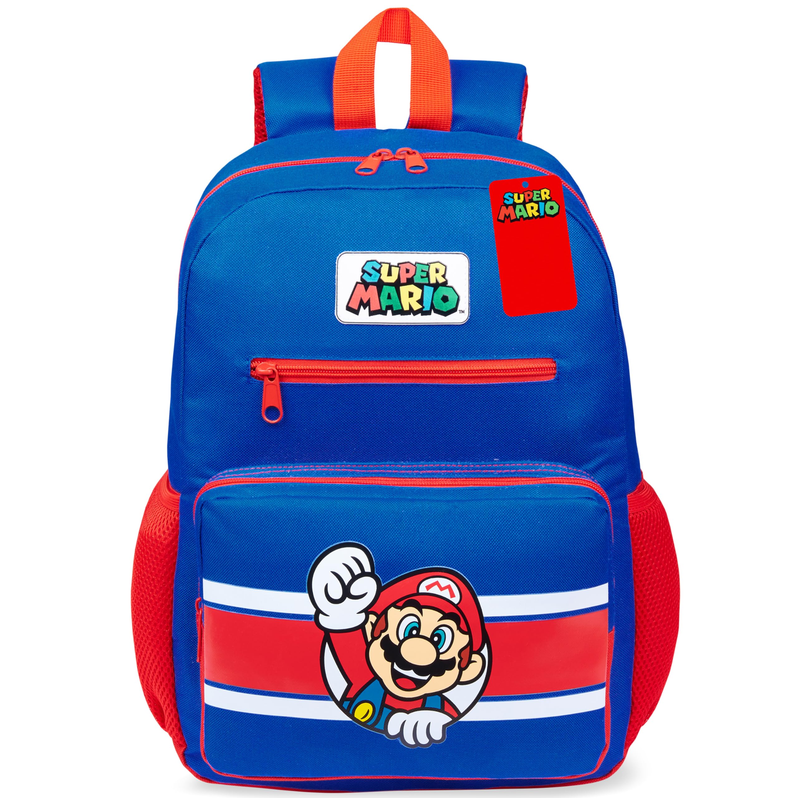 Super Mario Backpack for Kids Lightweight School Bag with Compartments Book Bag Daypack for PE Sports Gamer School Supplies Gifts for Kids
