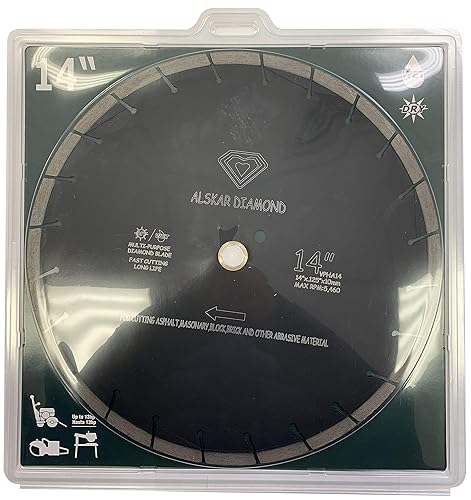 Vista 21 de ADLSS pulgadas de corte seco o mojado, Uso general, Sierra de potencia, hojas de diamante segmentadas para hormigón, piedra, ladrillo, mampostería