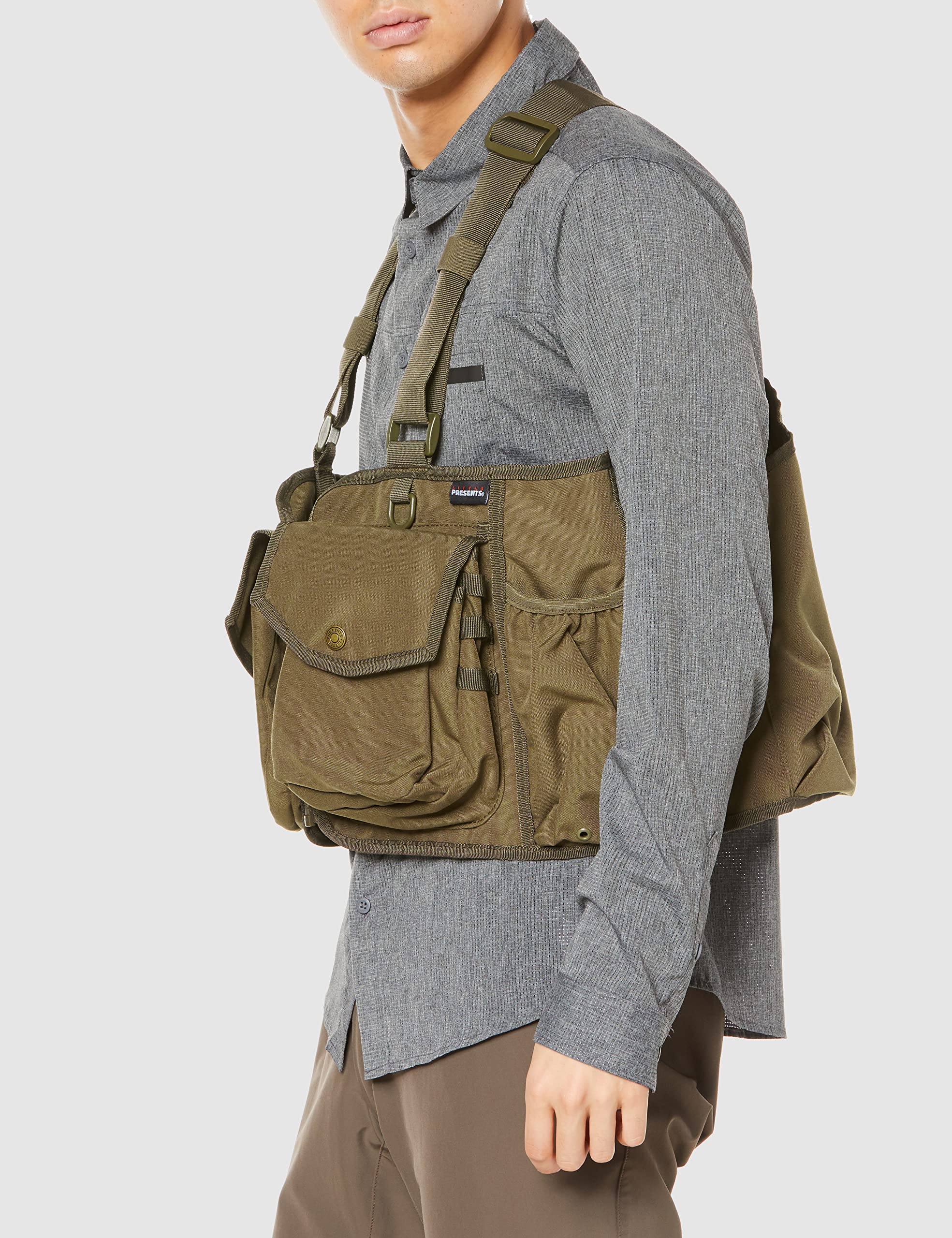 Amazon.co.jp: Little Presents V-25 Trout Classic Vest Olive