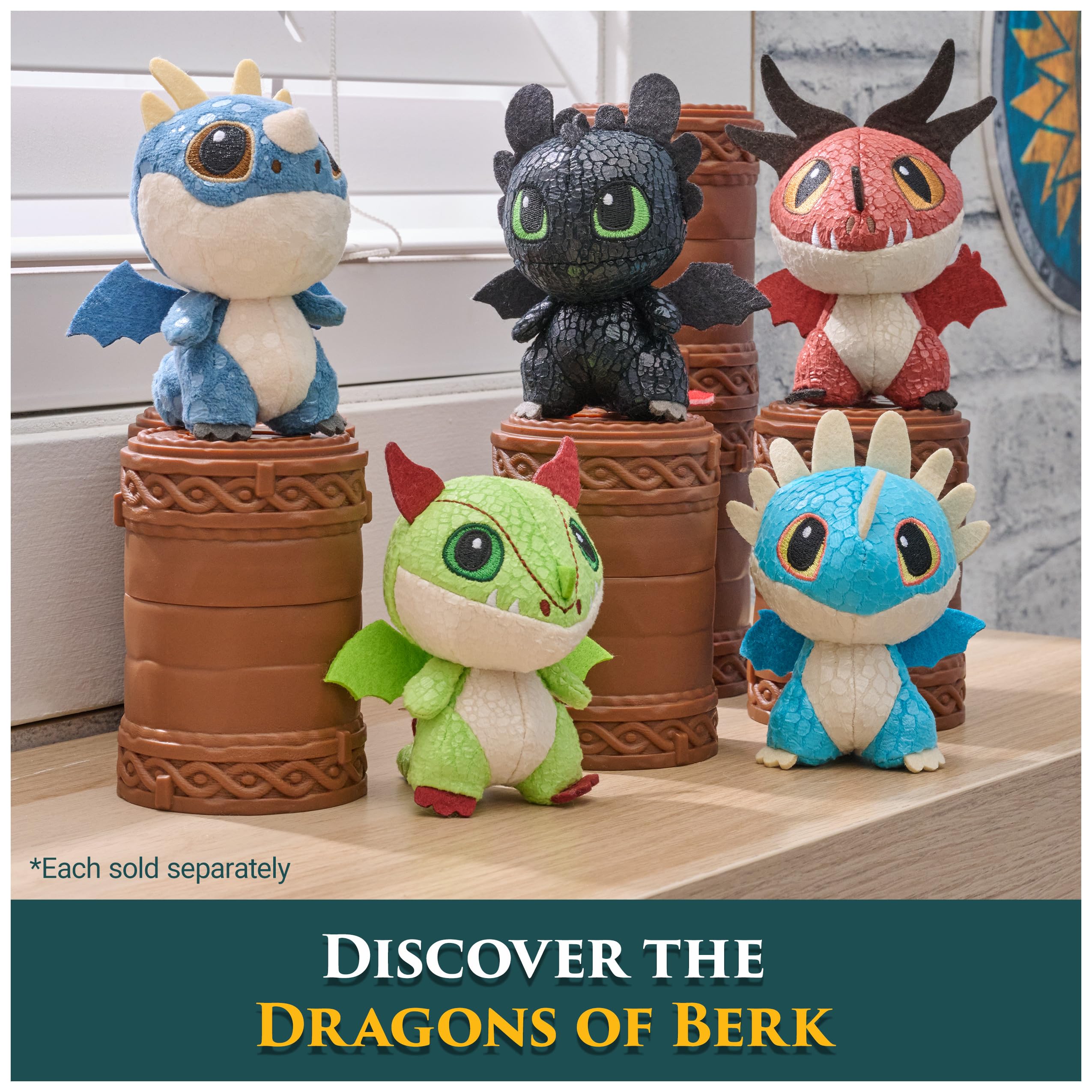 Dreamworks Dragons Jak wytresować smoka, pluszowa zabawka Mini Surprise, 8 cm smok, zabawki-niespodzianki, dziecięce zabawki dla chłopców w wieku od 4 lat (style mogą się różnić)