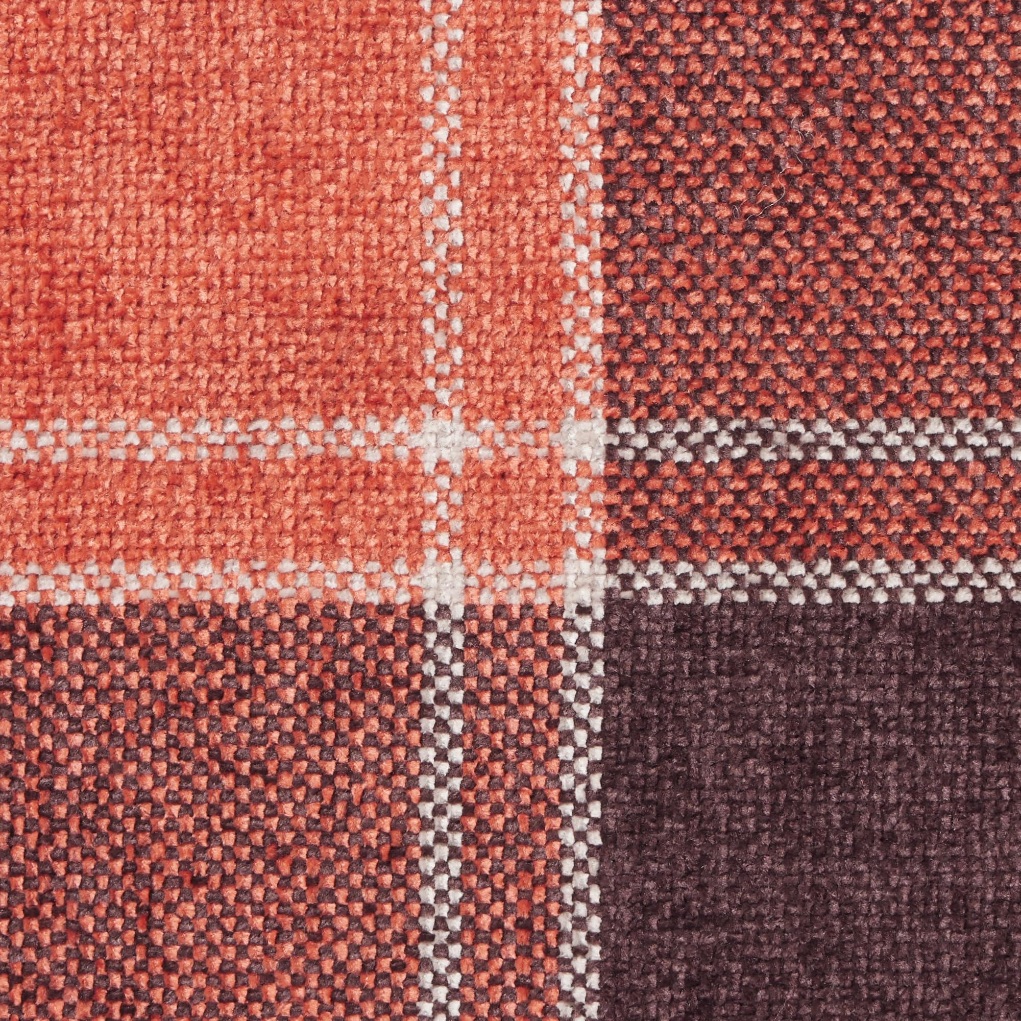 Amazon.co.jp: 無印良品 シェニールクッションカバー オレンジチェック