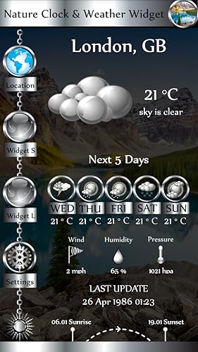 Relógio Natureza & Widget Tempo