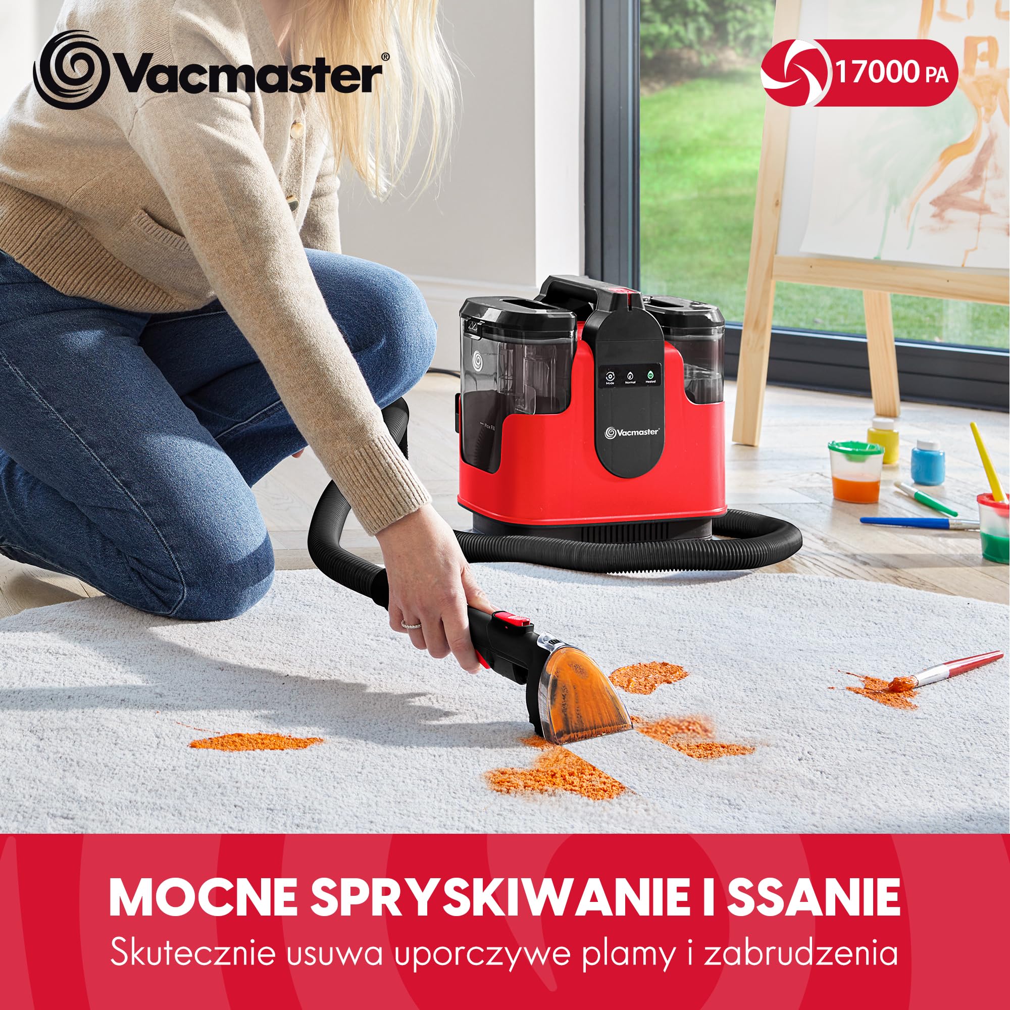 Vacmaster Odkurzacz Piorący z Podgrzewaniem 1150 W 17 kPa STMEUC01H