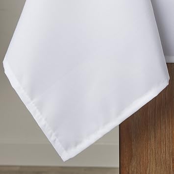 Violet Linen Solid Liner Oblong/Rectangle Tablecloth, 60 x 176, White