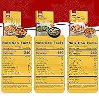 Vista 2 de Ashoka Heat & Eat Meals 1932, Kit de Comidas Vegetarianas Completamente Naturales, Platos Principales de Queso, Surtido de Curry Certificado Kosher