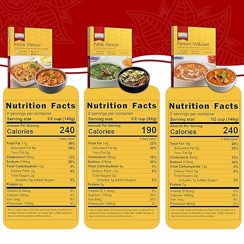 Miniatura 2 de Ashoka Heat & Eat Meals 1932, kit de comidas vegetarianas totalmente naturales, platos de queso, surtido de curry certificado Kosher, auténtica