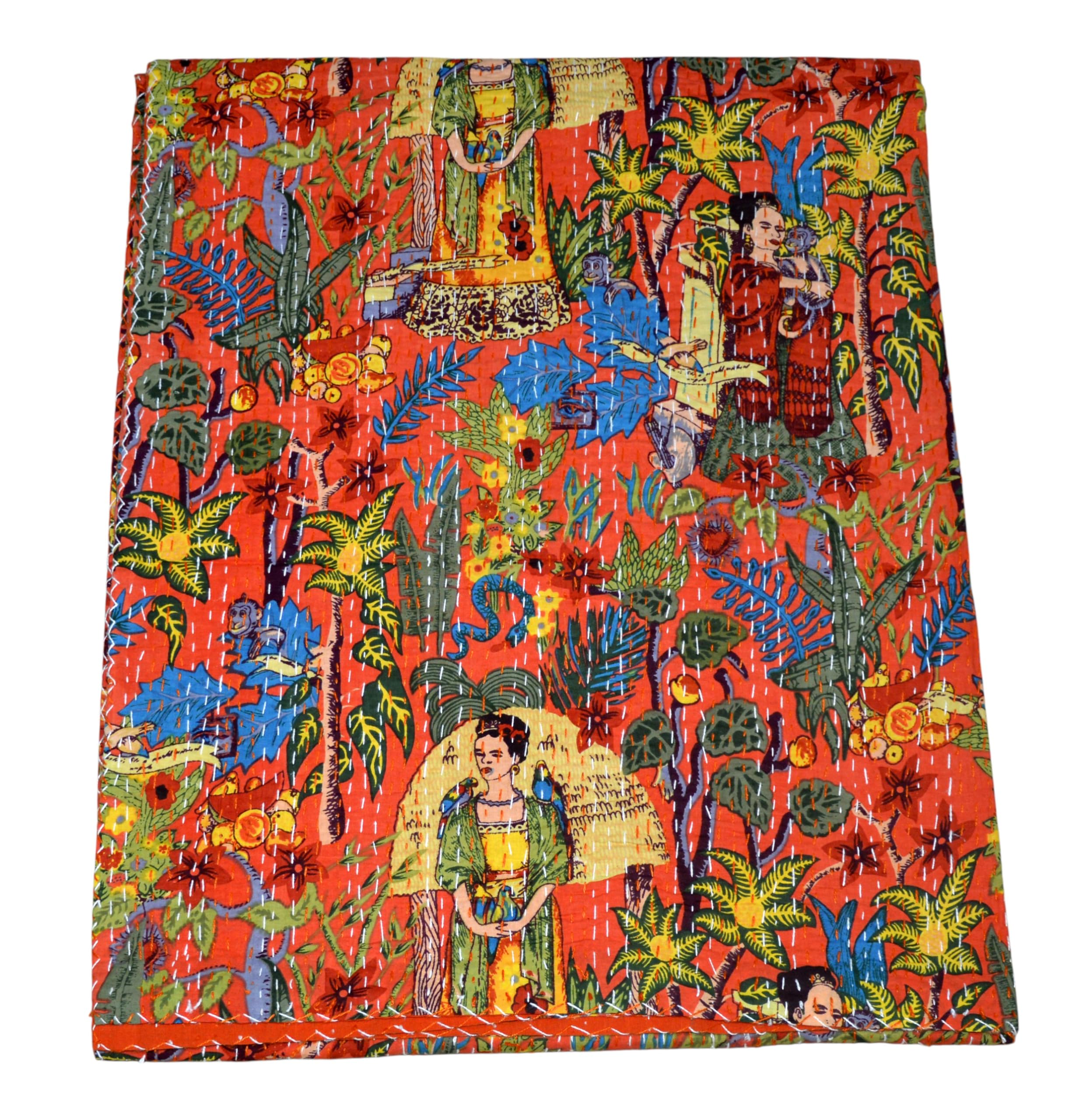 Bawełniana kołdra wyprodukowana w Indiach, indiańskie narzuty z bawełny queen size, kołdra bawełniana king size, ręcznie robione bawełniane kołdry boho