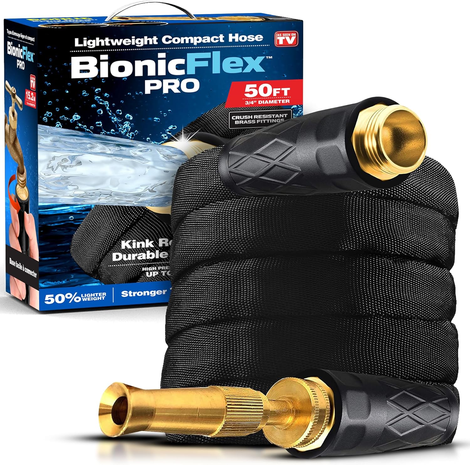 Bionic Flex Flexible Garden Hose 50 Ft, Water Hose 50 Ft