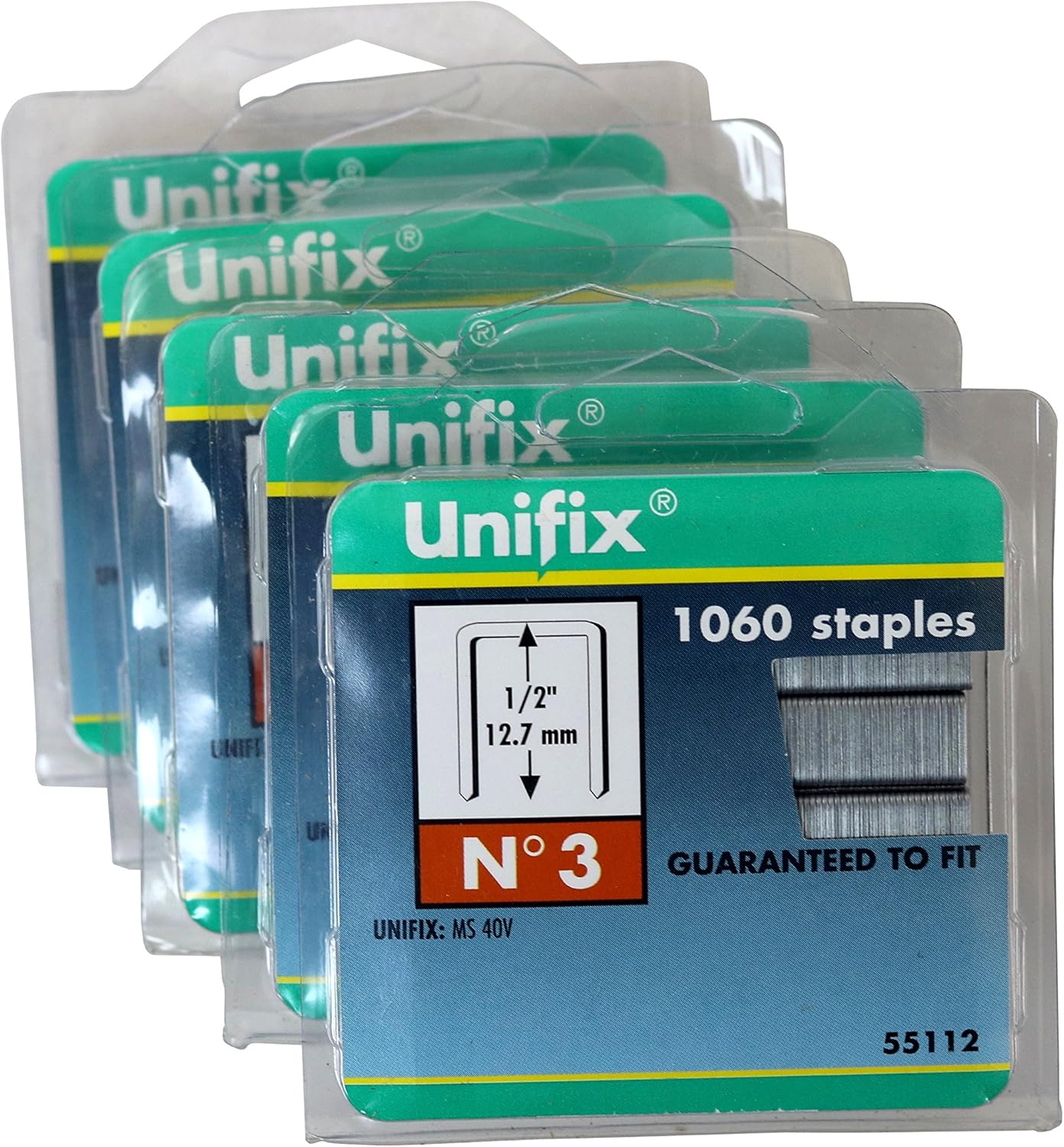 Amazon Com Unifix 1 2 Inch 12 7mm No 3 Staples 10 600 Count Office Products