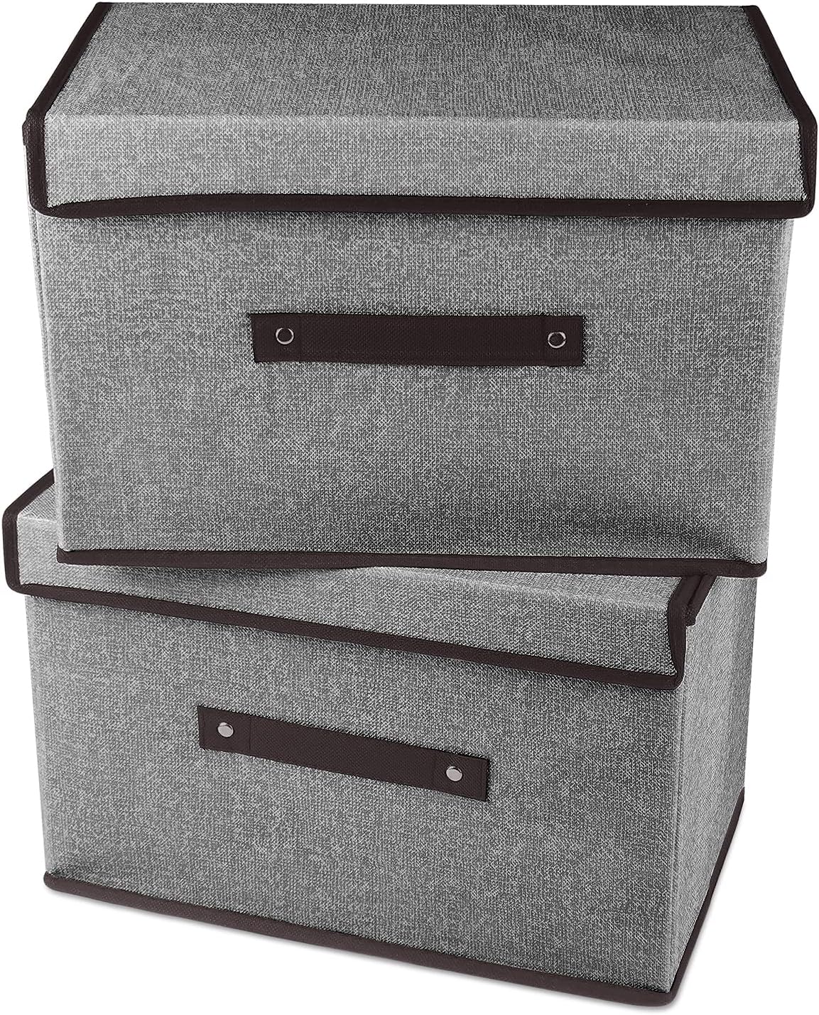 Cube De Rangement Pliable En Tissu Gris 30,5 Cm - Toyo - Pour Jouets, Vêtements, Bazar - Gain De Place