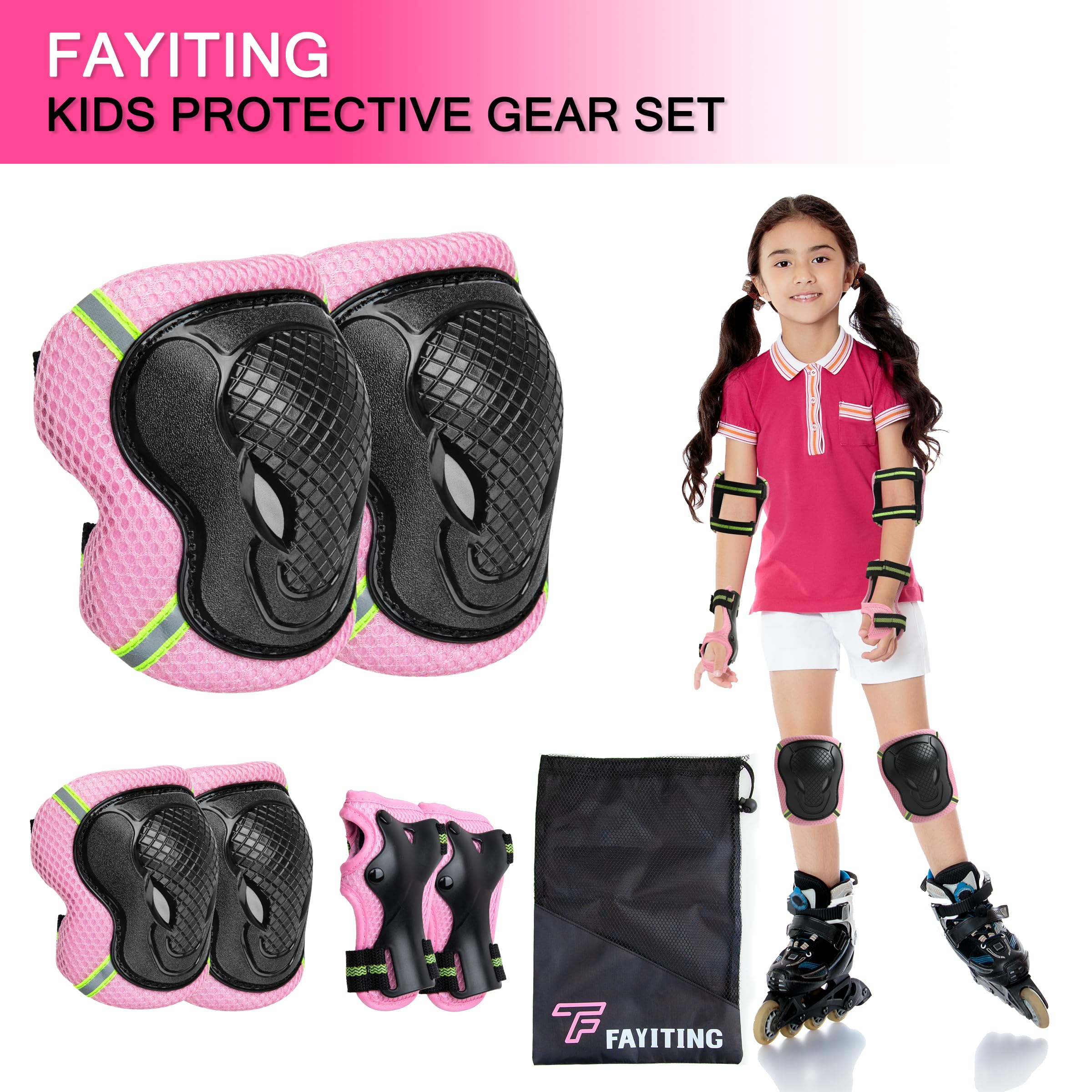 Protezioni Bici Bambino, Set di Protezioni Skateboard Bambini, Ginocchiere Gomitiere Bici Bambino per Skateboard Pattini Scooter Monopattino e Altri Sport Estermi