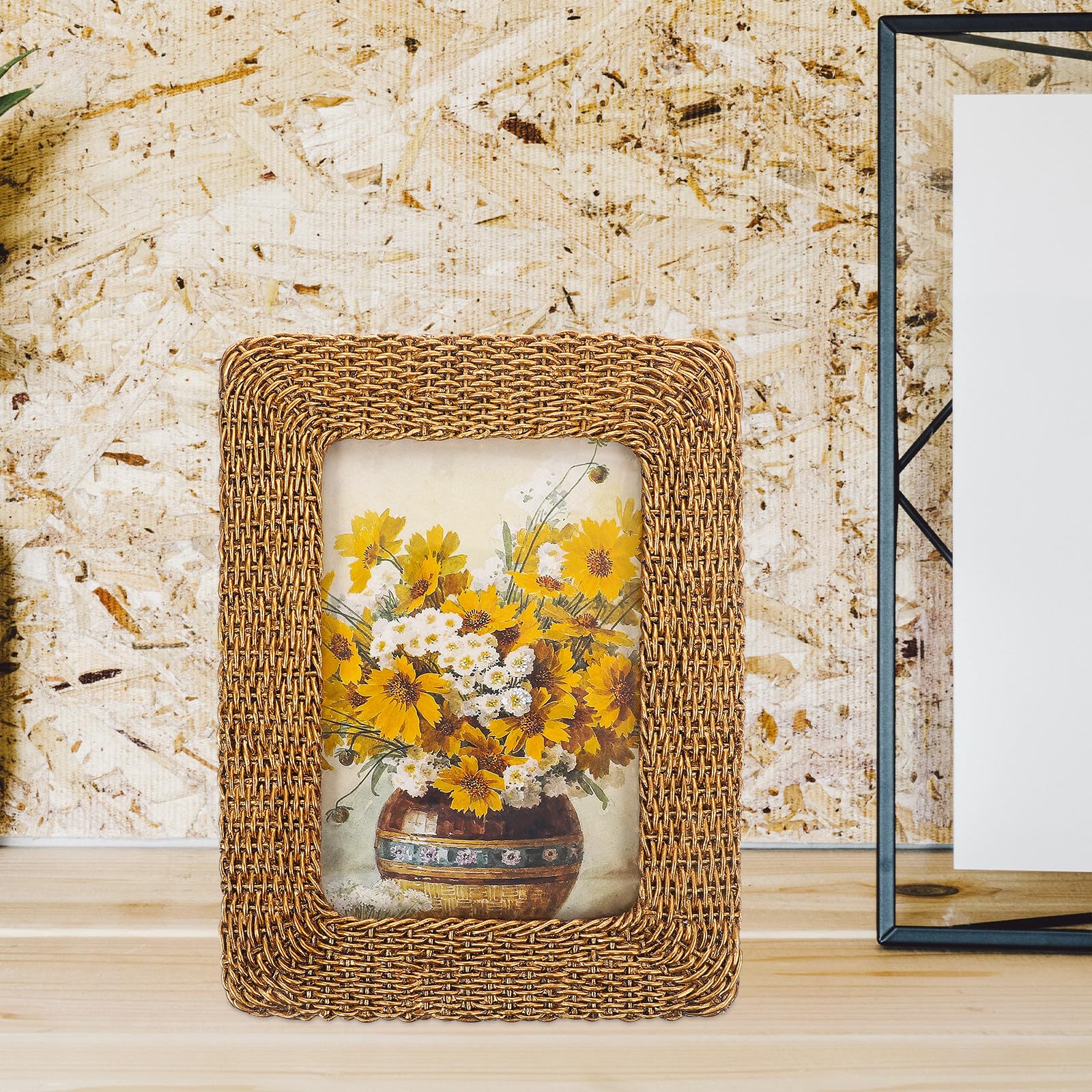 Marco de Diseño Chic y Elegante Vintage de Resina para Escritorio, Portafotos Práctico y Multiusos para del Hogar