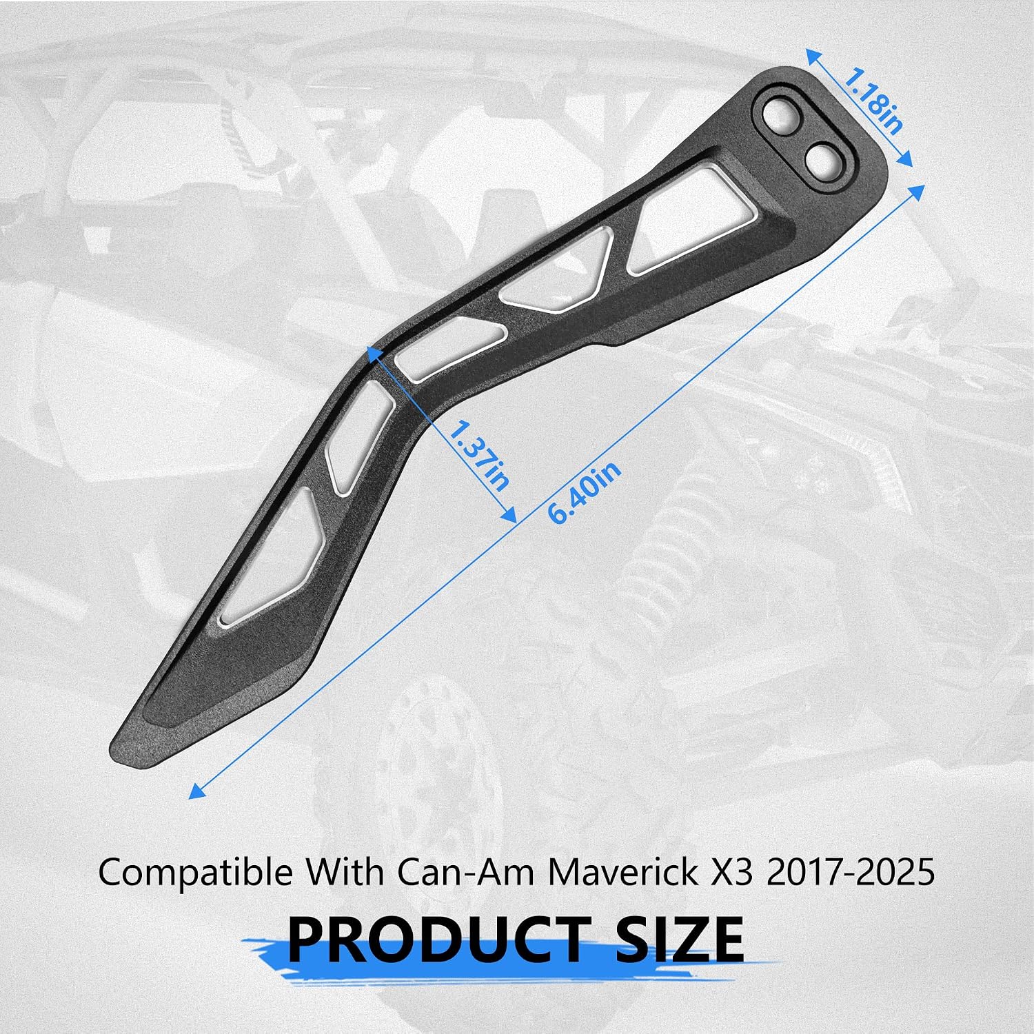 X3 Door Handle Latches Compatible with 2017-2023 Can-Am Maverick X3 XRS XDS Turbo R Max 2/4 Door, Open Door Easily, Aluminum Opener Latches Handle Replacement Kit, Black 2-Pack