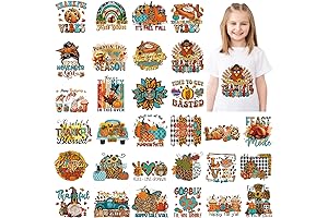 30 Pcs Thanksgiving Fall Iron on Transfers Pumpkin