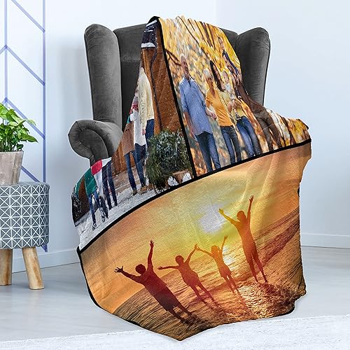 Miniatura 3 de Ambesonne Manta personalizada con fotos, manta de forro polar de franela ultrasuave para el hogar, cómoda y cálida, regalo de Navidad y día de San